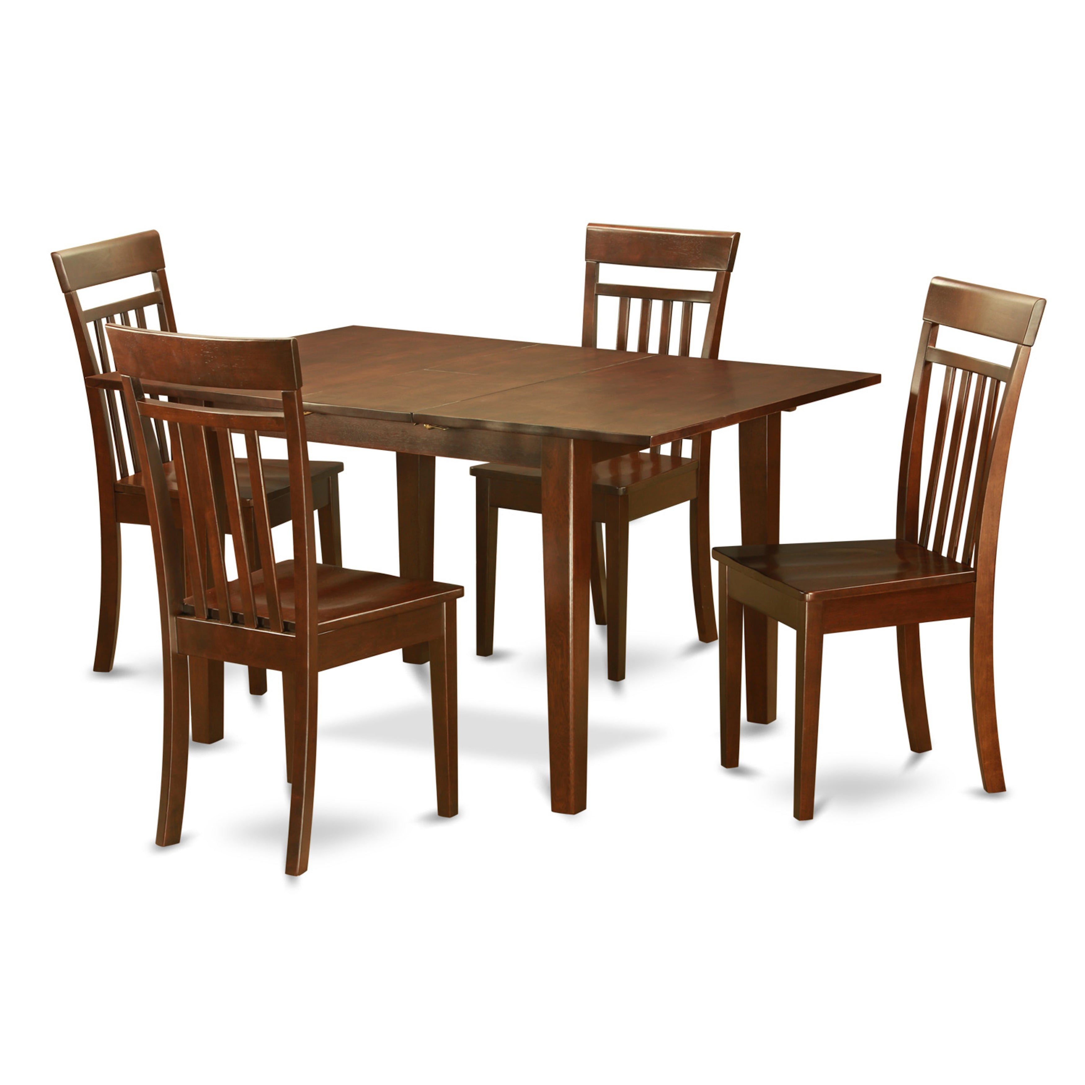 PSCA5-MAH-W 5 Pc small Kitchen Table set - dinette Table with 4 Dining Chairs