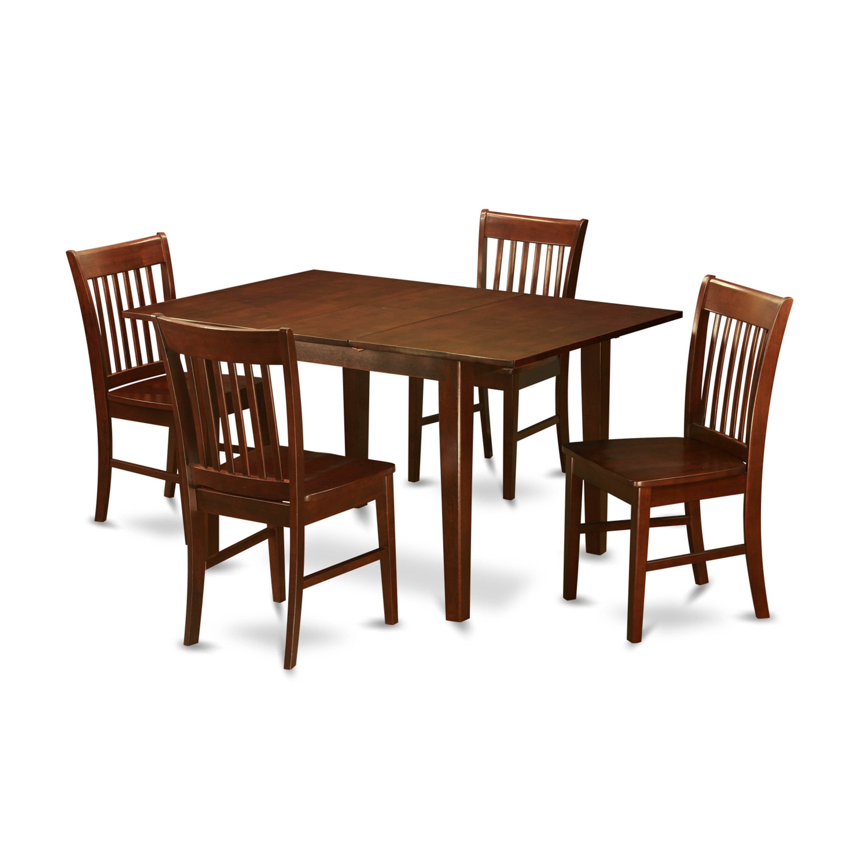 PSNO5-MAH-W 5 Pc Dining Kitchen Table set - Table with 4 Kitchen Dining Chairs