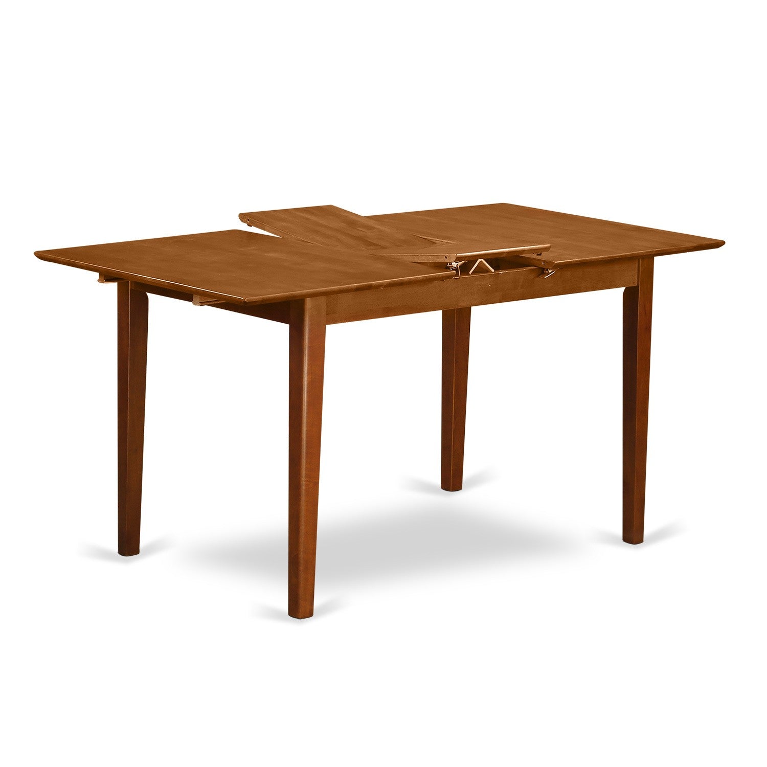 PSAV7-SBR-W 7 Pc small Table set - Table with Leaf and 6 Kitchen Chairs