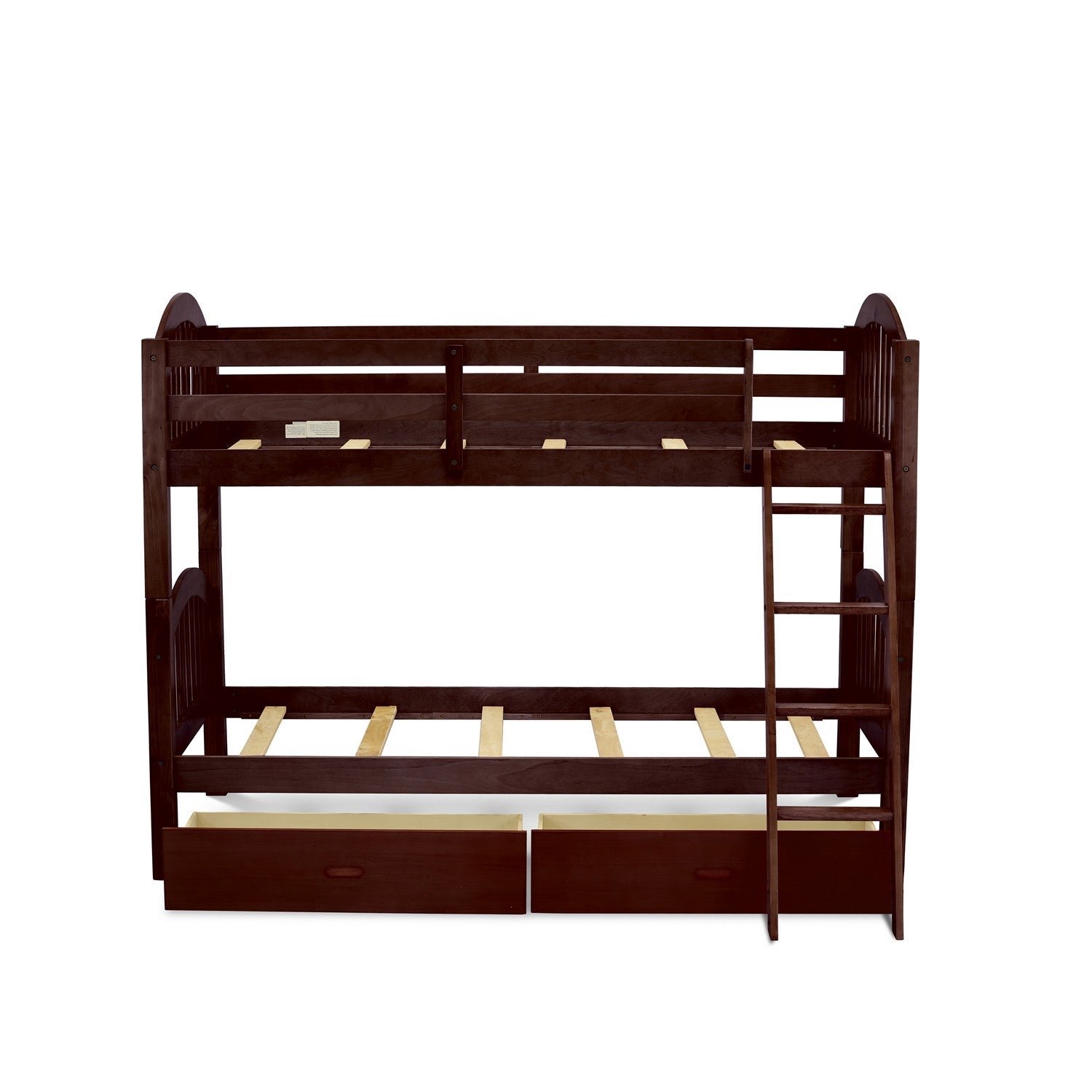 Litera doble Verona de East West Furniture con acabado Java y cajón inferior