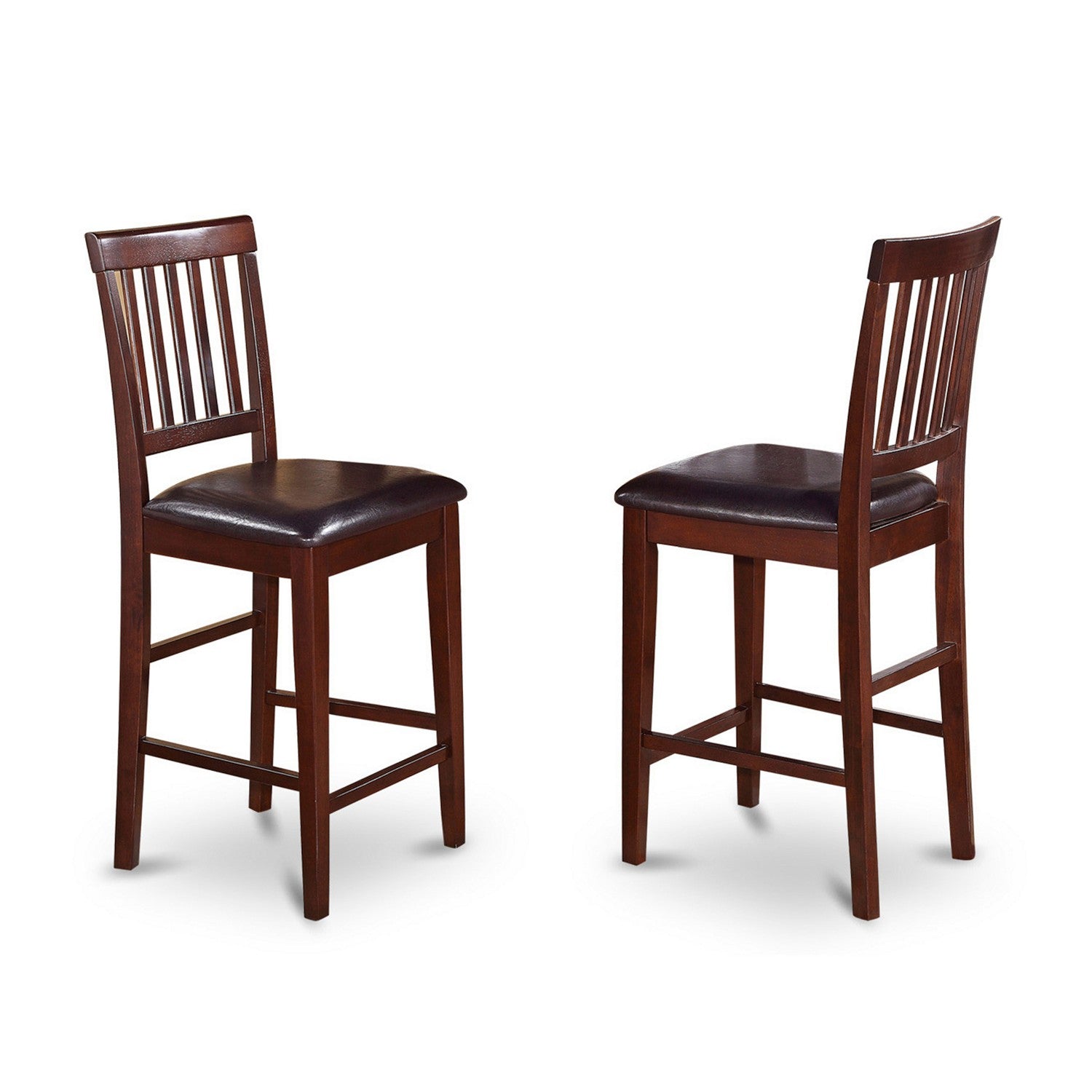 VERN5-MAH-LC 5 Pc Counter height Table-Square gathering Table and 4 Stools