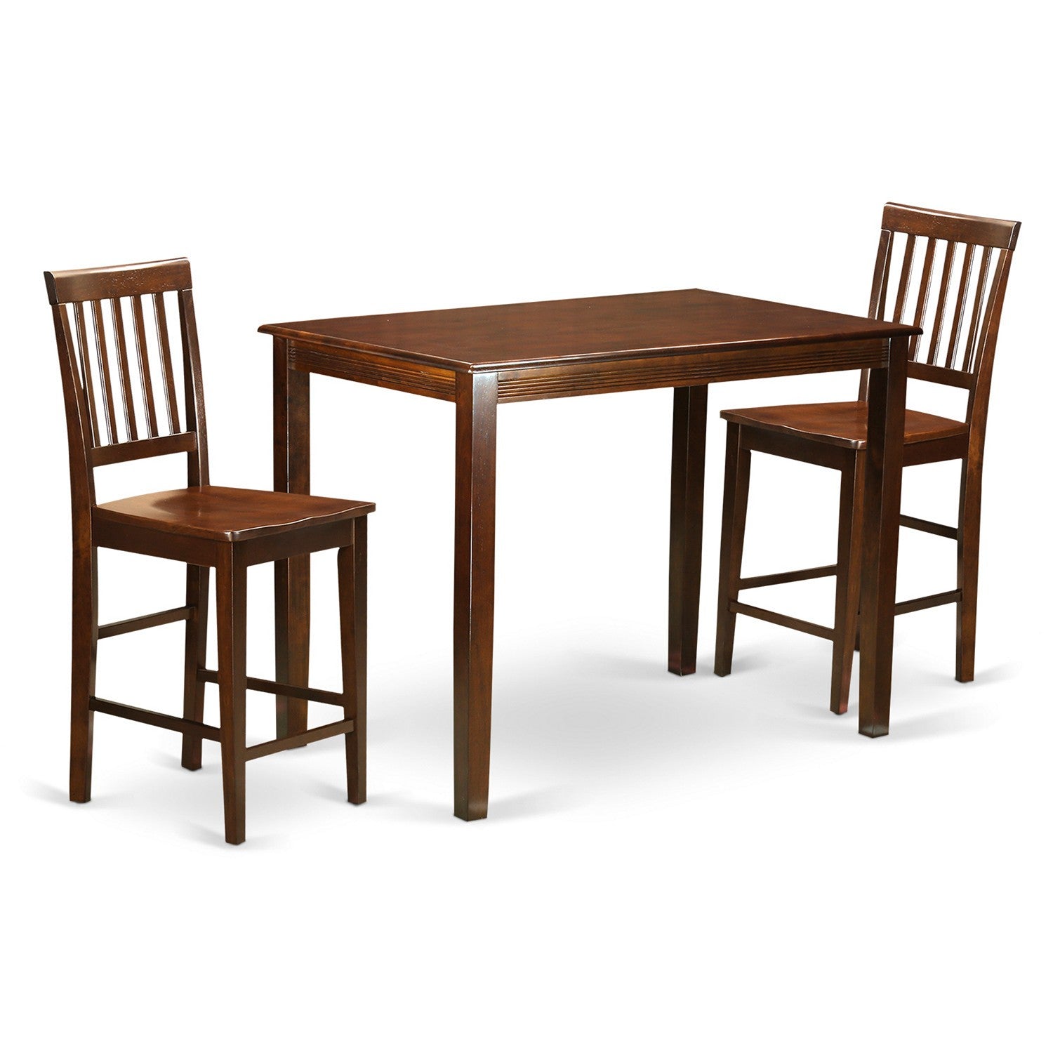 YAVN3-MAH-W 3 Pc counter height Table and chair set - high Table and 2 counter height Chairs.