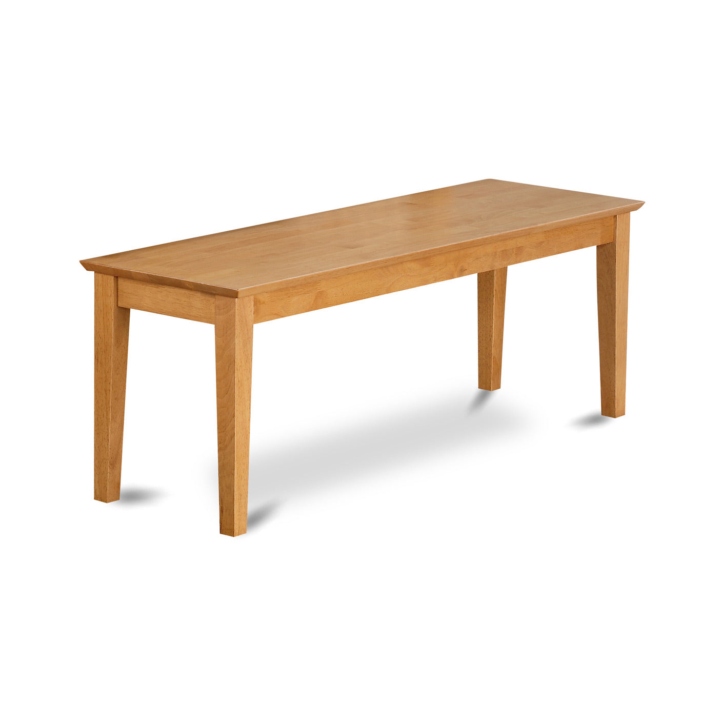 CAB-OAK-W Capri bench with wood seat in Oak Finish
