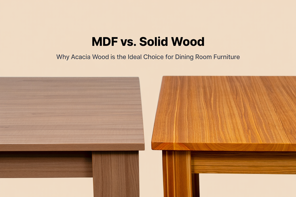 MDF vs. Solid Wood: Why Acacia Wood is the Ideal Choice for Dining Room Furniture