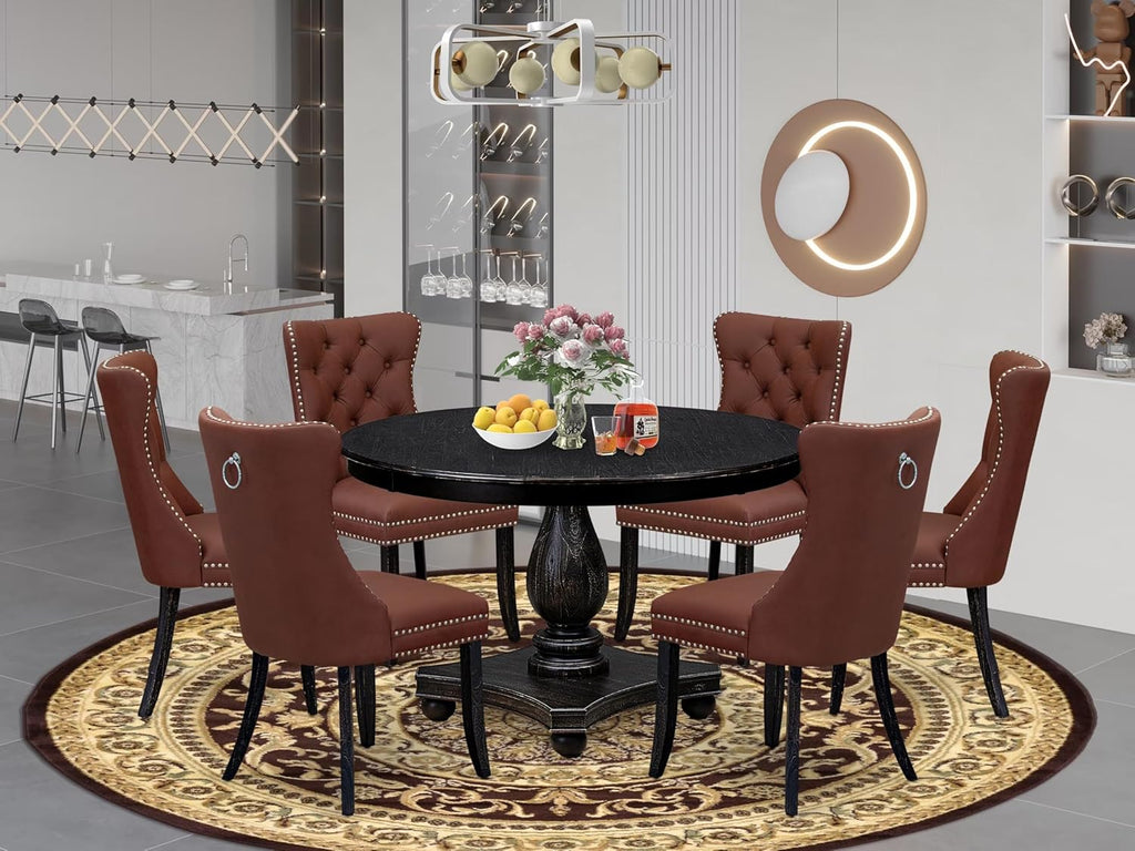 Round Dining Table Sets Crafted from Premium Acacia Wood