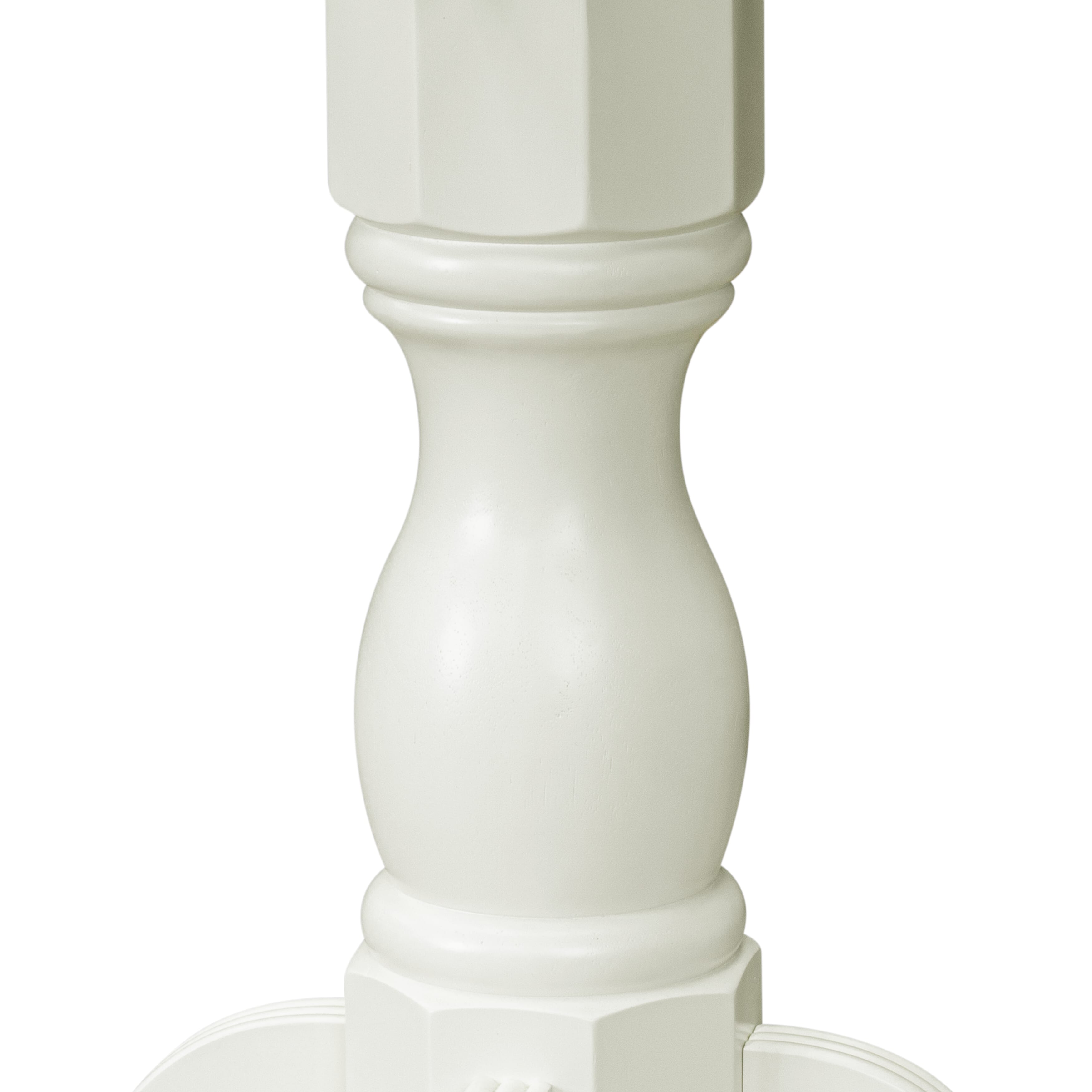 Luxe by East West Furniture 42BO3-208-LC -3 pc Dining Room Table Set consists of a Round Table and 2 Faux Leather Mid Century Chair with X-Back - Linen White