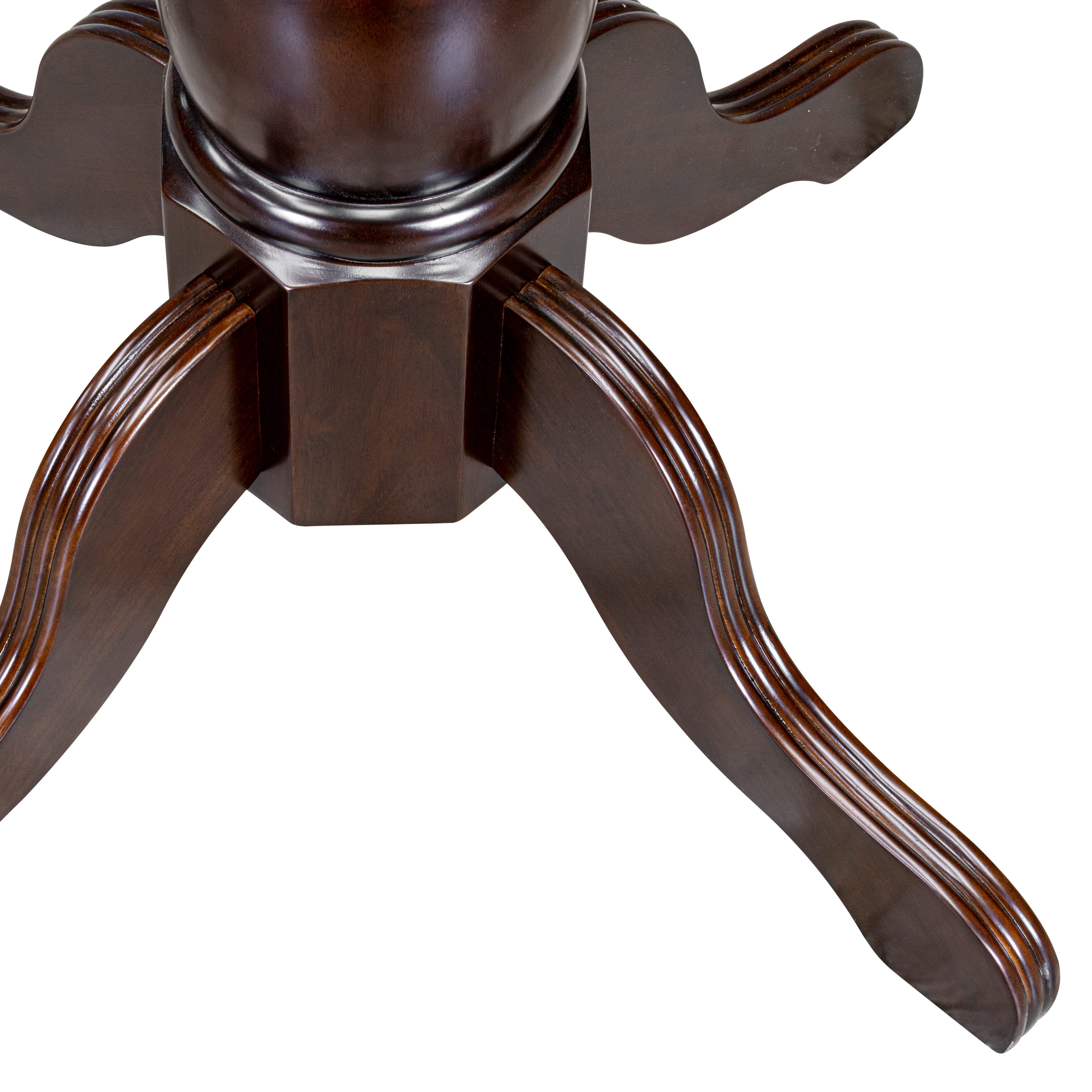Luxe by East West Furniture 48CL3-312-W 3-Pc Dining Table Set Include a Dining Table with Rippled Sand Marble Pattern Tabletop and 2 Wooden Chairs, Mahogany