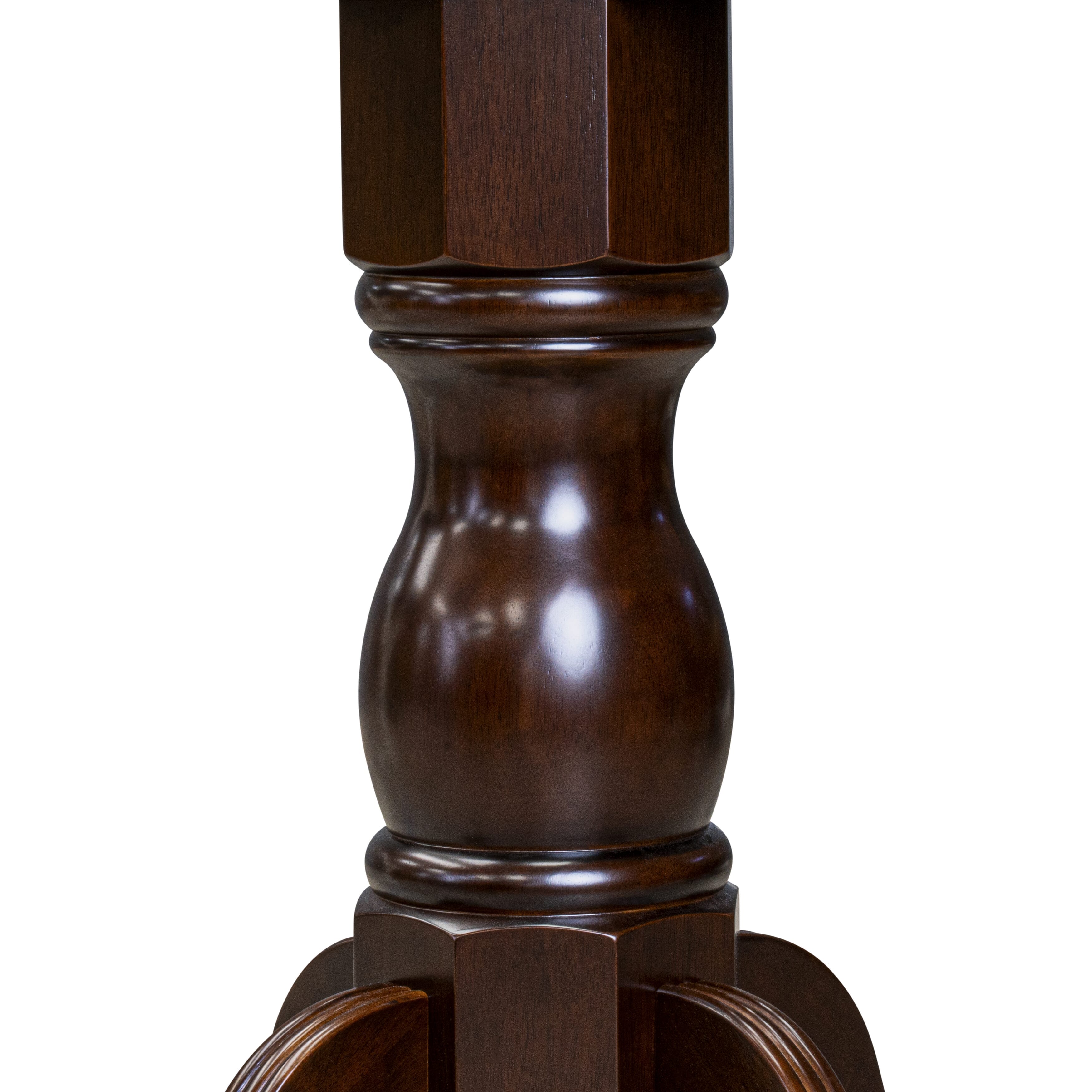 Luxe by East West Furniture - 48T-312-TP - A Round Mid-Century Dining Table with Rippled Sand Marble Pattern tabletop, 42x42 inch, Mahogany Finish