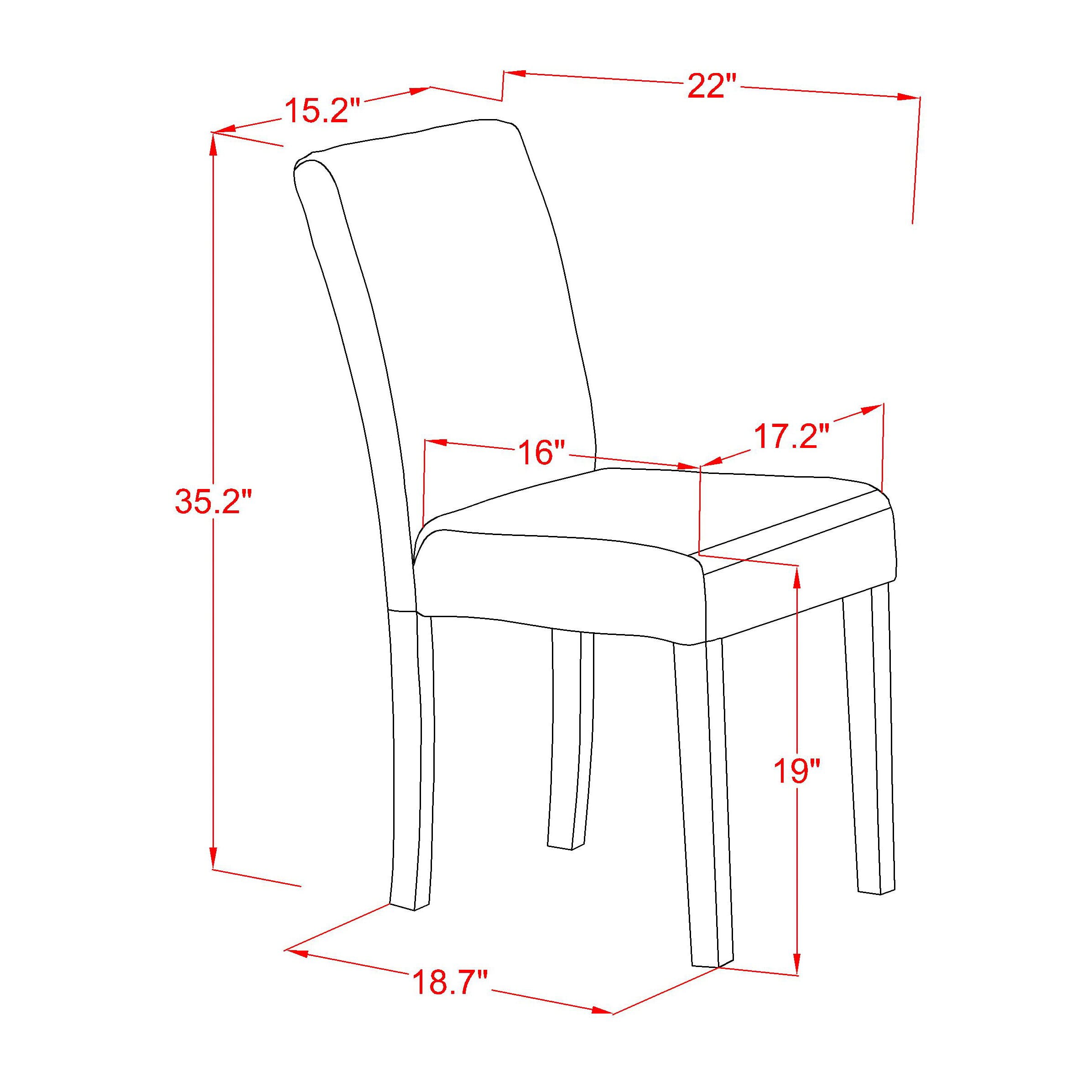 El juego de mesa de comedor East West Furniture V627AB624-9 de 9 piezas incluye una mesa de comedor rectangular con patas en V y 8 sillas Parsons de tela de lino de color negro.