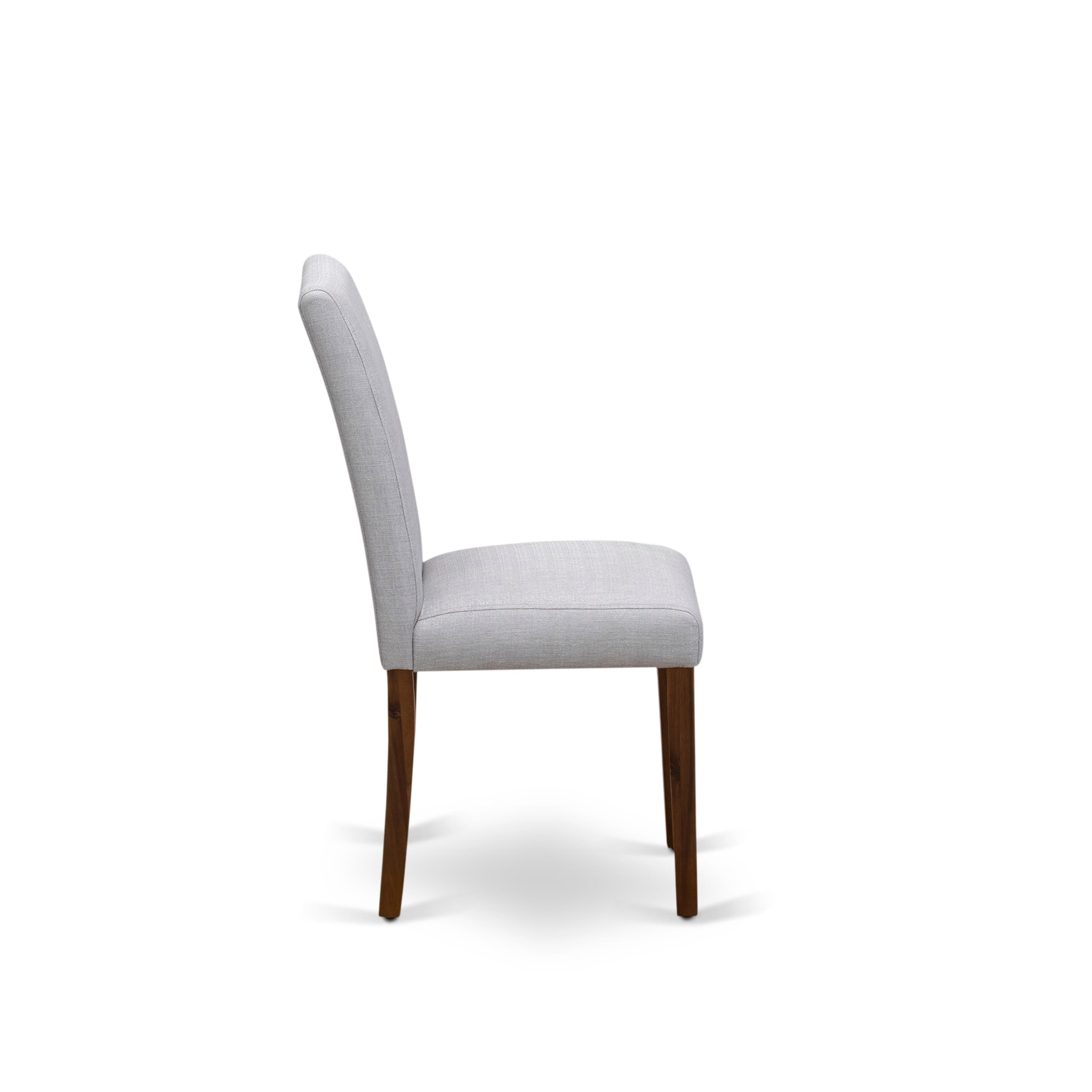 X07AB-BC8-05 -10 Pc Extendable Dining Set Includes a Rectangle Xtenczar Dining Table, 1 Coffee Table, 7 Gray Linen Fabric Dining Chairs and 1 Modern Bench, Antique Walnut