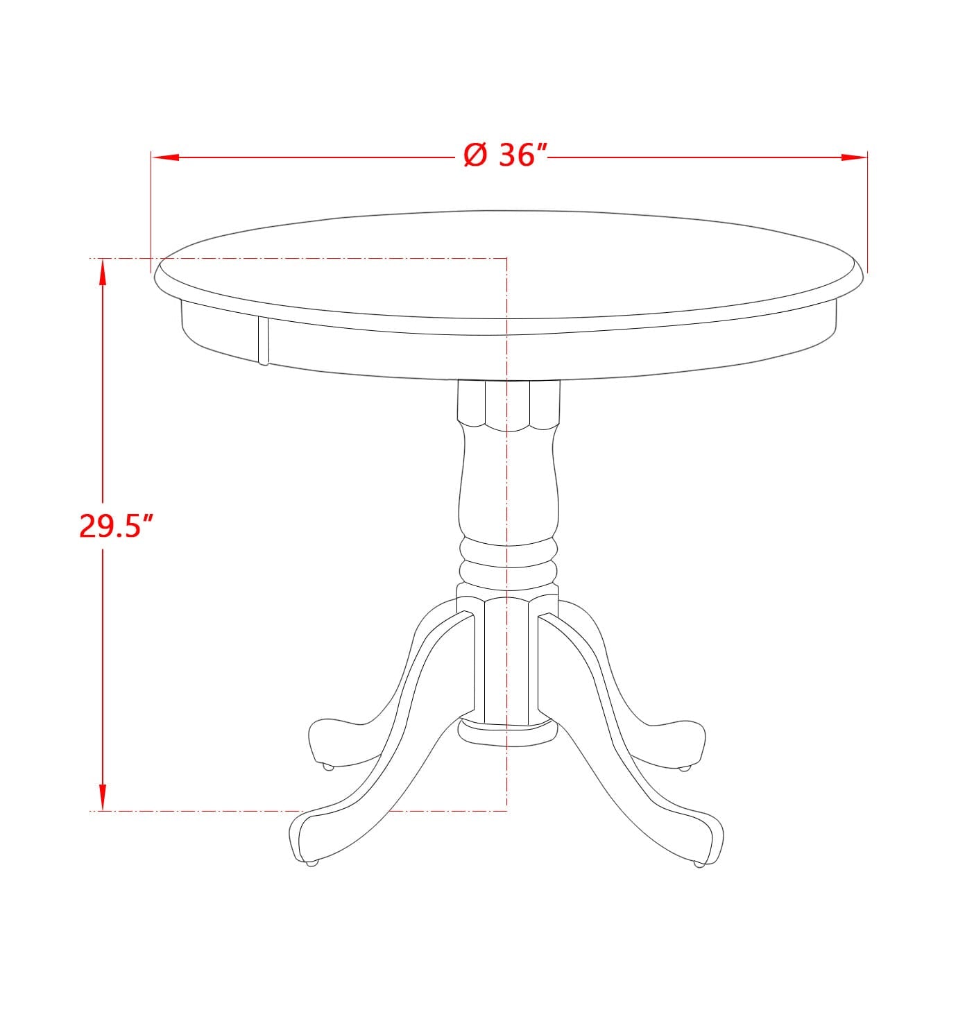 East West Furniture ASX23-AWA-28 -3 Piece Dining Set Includes a Round Table and 2 Stackable Faux Leather Chairs, Antique Walnut