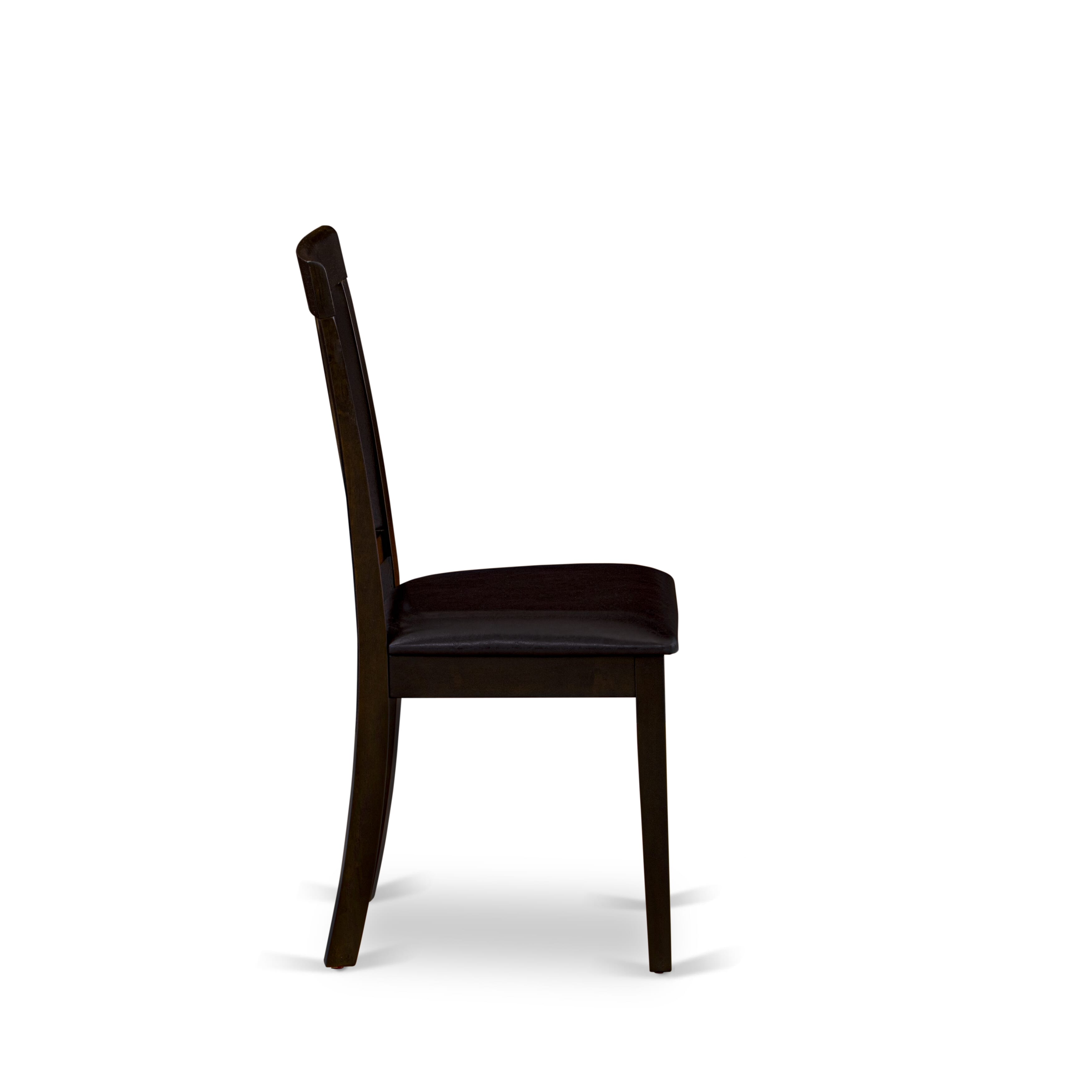 Juego de comedor de 5 piezas East West Furniture BOAN5-CAP-LC. Incluye una mesa de comedor redonda y 4 sillas de comedor de cocina de cuero sintético.