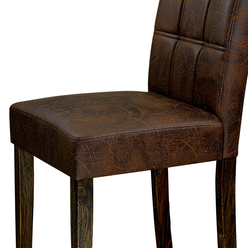 East West Furniture CNAS5-07-T25 5 Piece Dinner Table Set consists A Kitchen Table and 4 Black Textured
Faux Leather Dinner Chairs, Distressed Jacobean