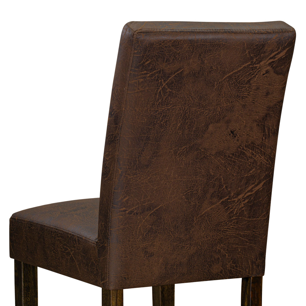 East West Furniture CNAS5-07-T25 5 Piece Dinner Table Set consists A Kitchen Table and 4 Black Textured
Faux Leather Dinner Chairs, Distressed Jacobean
