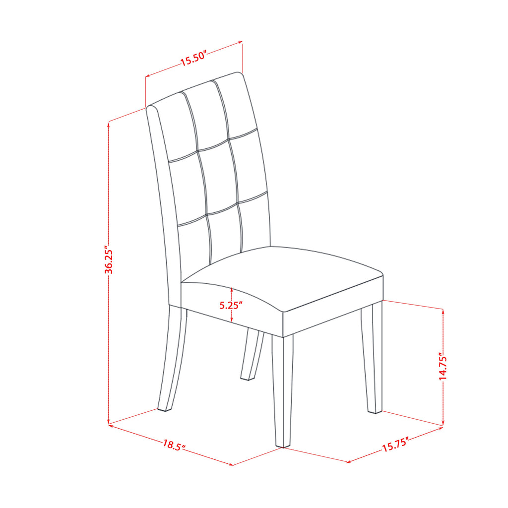 Luxe by East West Furniture X07AS-BC8-08 - Juego de comedor extensible de 10 piezas que incluye una mesa de cocina rectangular