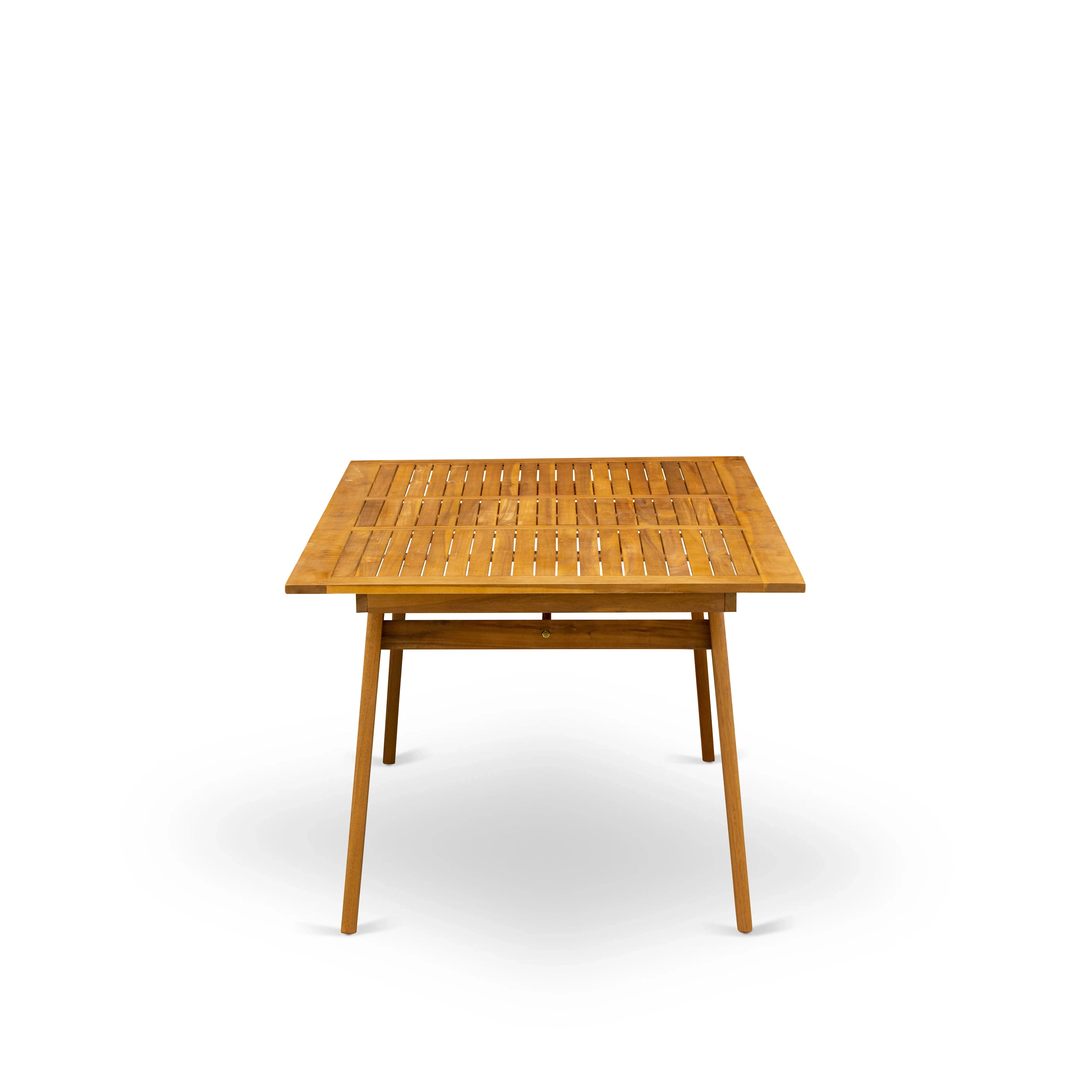 East West Furniture DEFM9CWNA 9 Piece Patio Garden Table Set Includes a Rectangle Outdoor Acacia wood Dining Table and 8 Folding Side Chairs, 40x72 Inch, Natural Oil