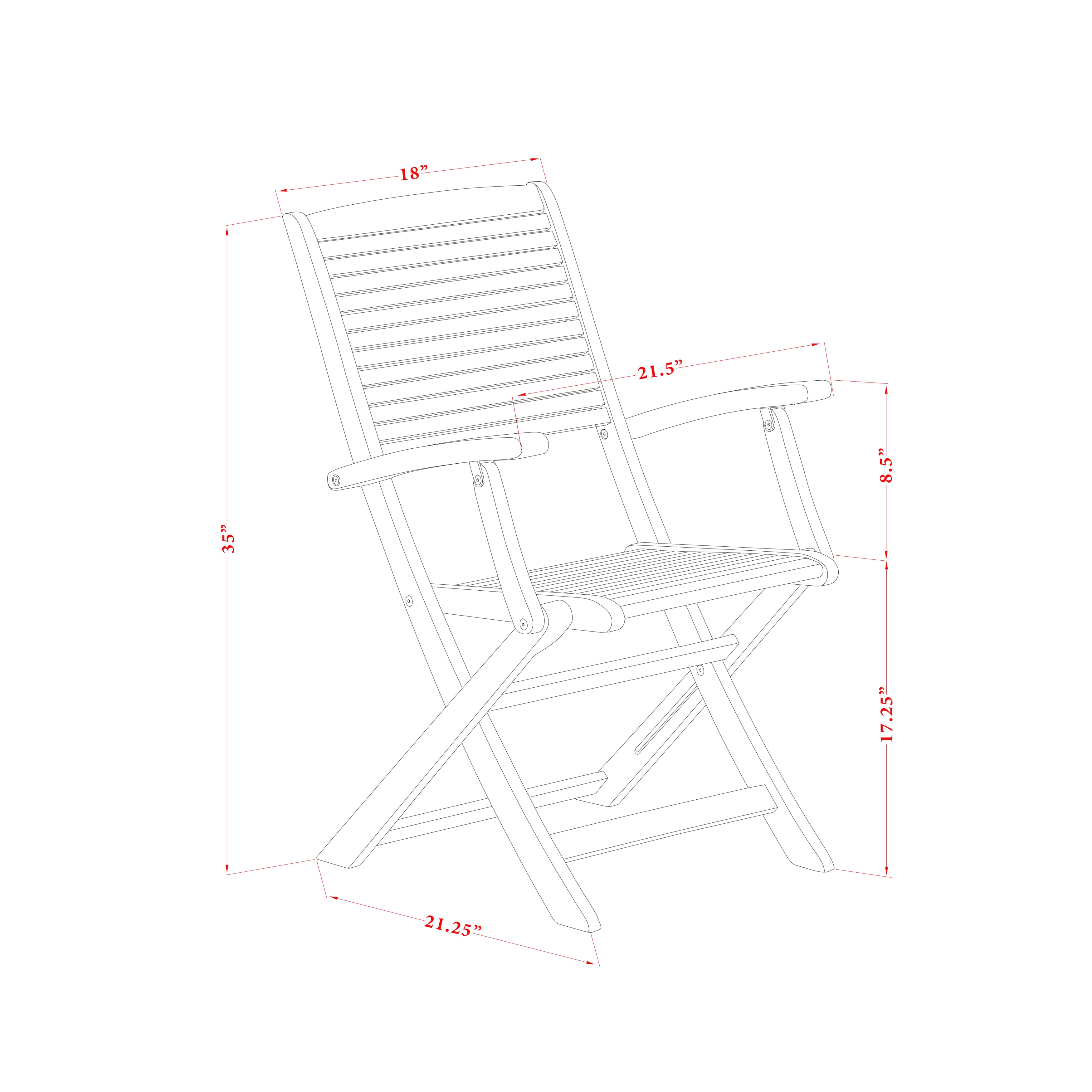 Juego de comedor para patio al aire libre de 9 piezas DEHD9CANA de East West Furniture. Contiene una mesa rectangular de madera de acacia y 8 sillas plegables.