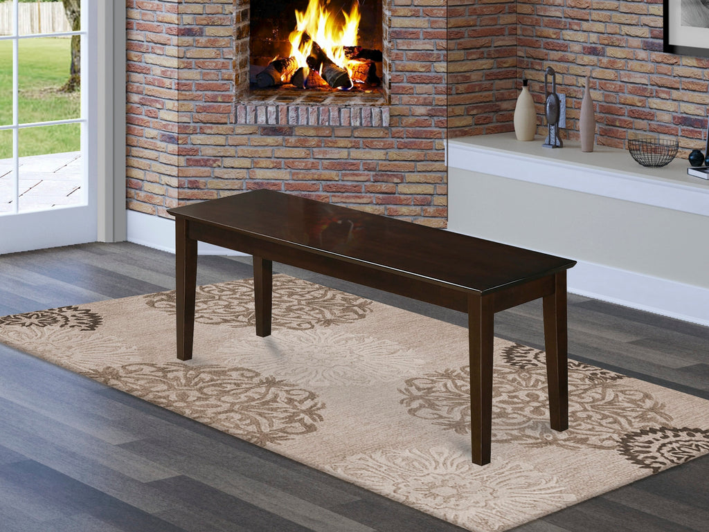East West Furniture CAB-CAP-W Capri Kitchen Bench with Wood Seat