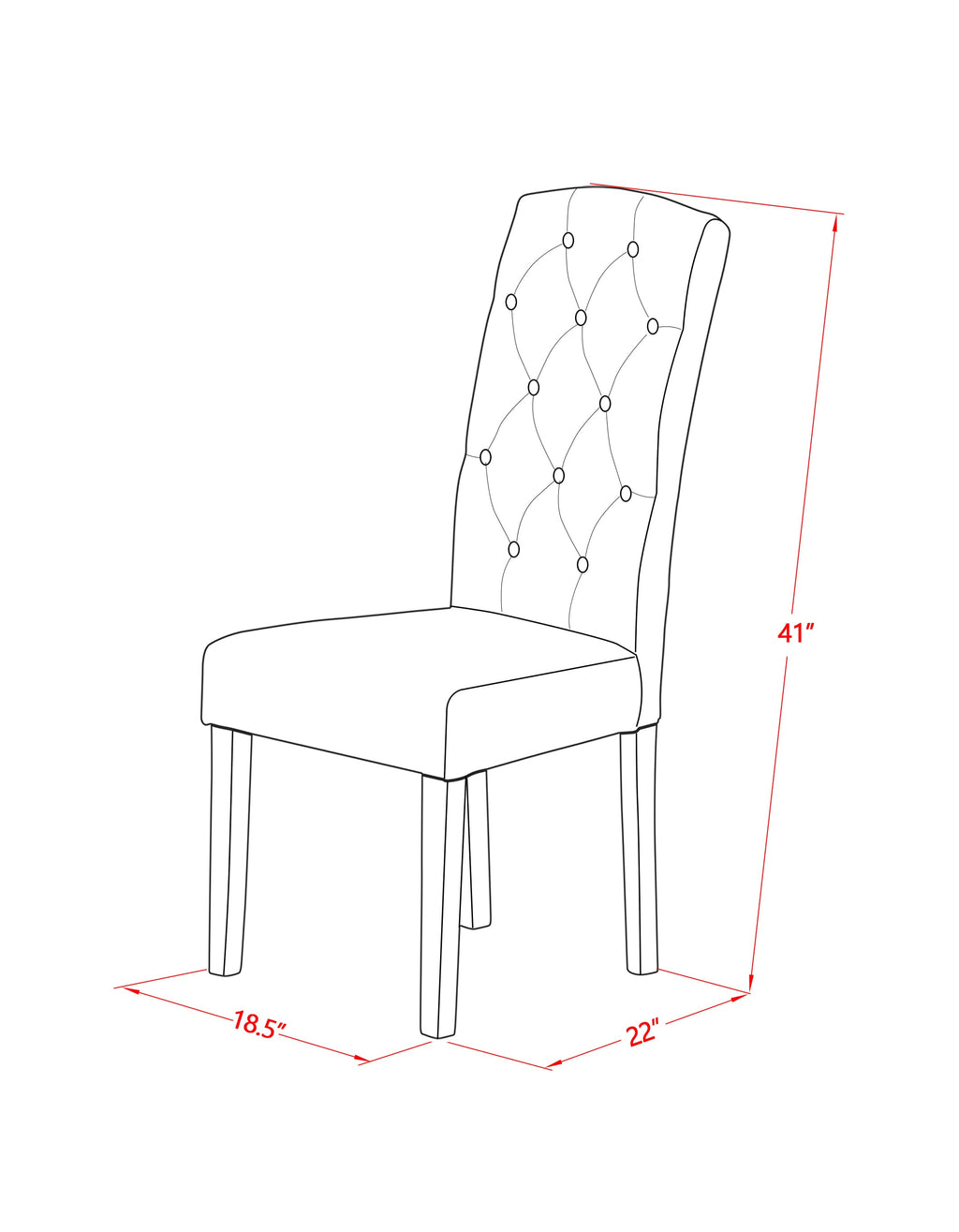Juego de comedor East West Furniture de 7 piezas, 6 sillas de cocina con asiento de tela de lino azul bebé y respaldo capitoné con botones, tablero rectangular y patas de madera, acabado en blanco lino.
