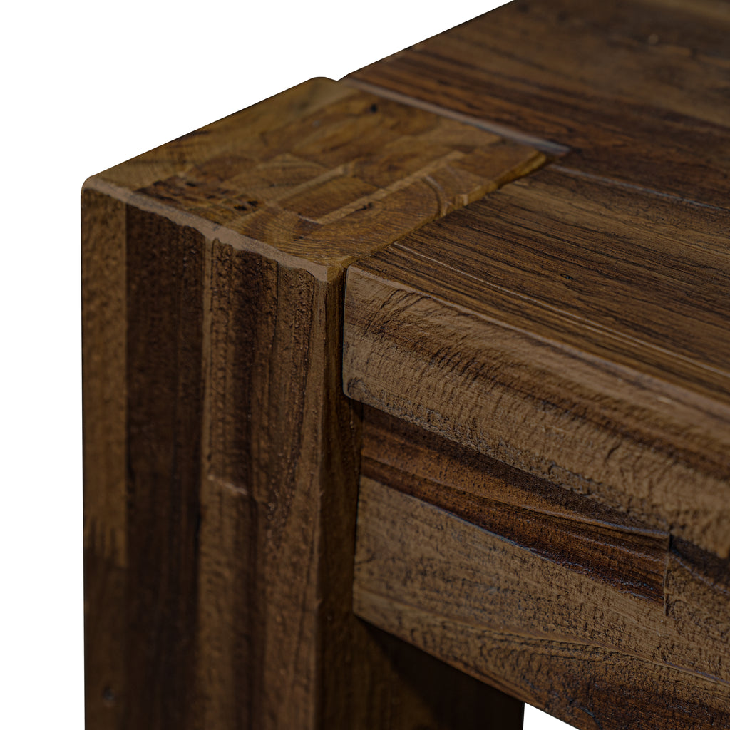 East West Furniture LMGA7-77-40 7 Piece Dining Room Table Set Consist of a Rectangle Rustic Wood Kitchen Table and 6 Dahlia Linen Fabric Parson Dining Chairs