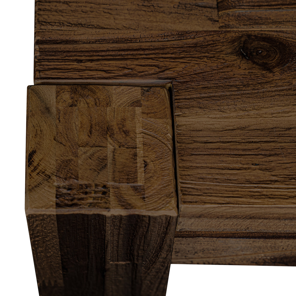 East West Furniture CNEL7-77-18 7 Piece Dining Room Table Set Consist of a Rectangle Rustic Wood Dining Table and 6 Brown Linen Linen Fabric Upholstered Chairs