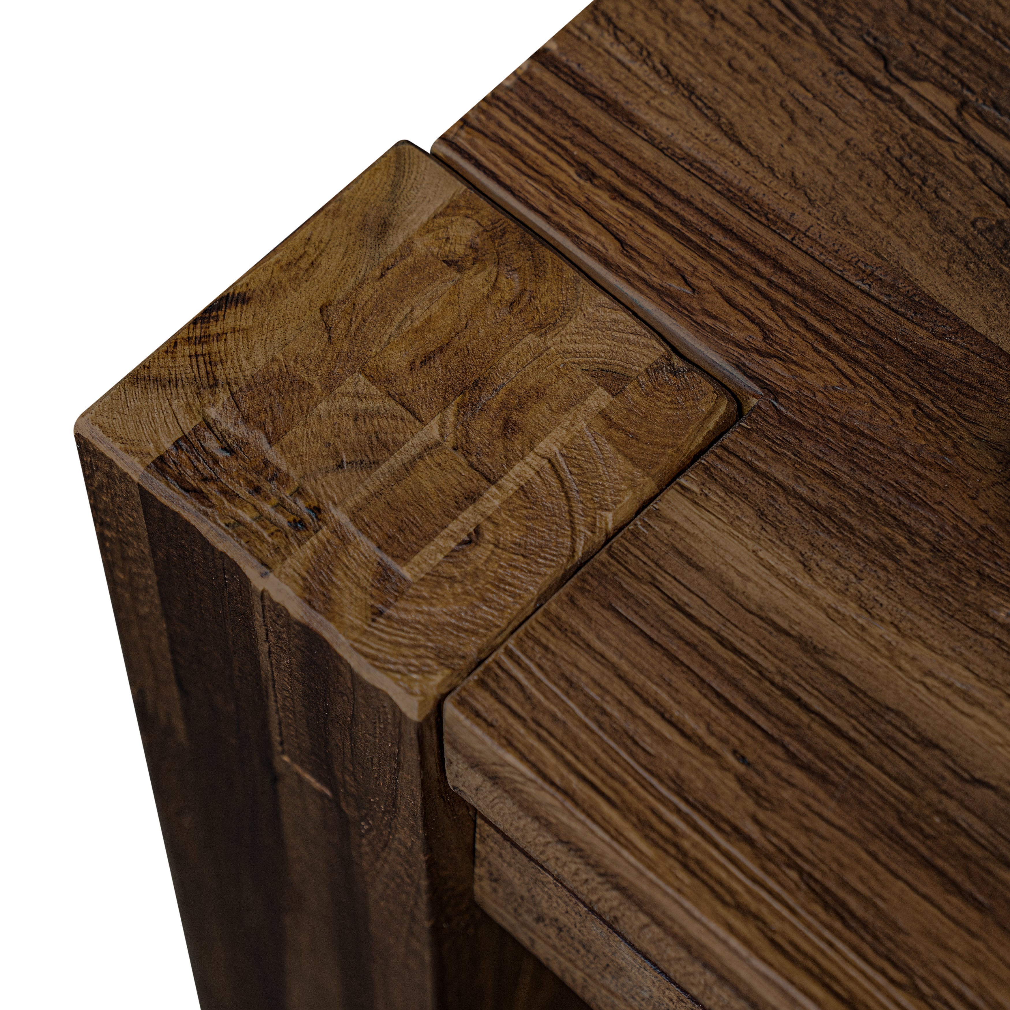 East West Furniture LM7-07-T  Amazing Rectangular Modern Dining Table with Distressed Jacobean Color Table Top Surface and Asian Wood Modern Rectangular Dining Table Wooden Legs - Distressed Jacobean Finish