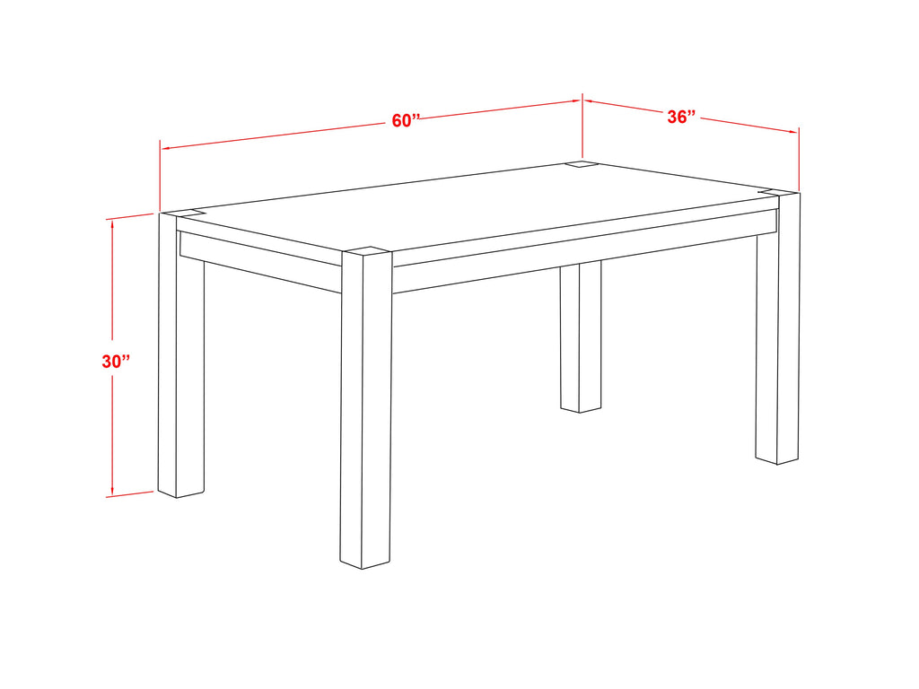 Juego de mesa de comedor moderna de 7 piezas East West Furniture CNLA7-N8-05 compuesto por una mesa rectangular de madera rústica y 6 sillas tapizadas en tela de lino gris.