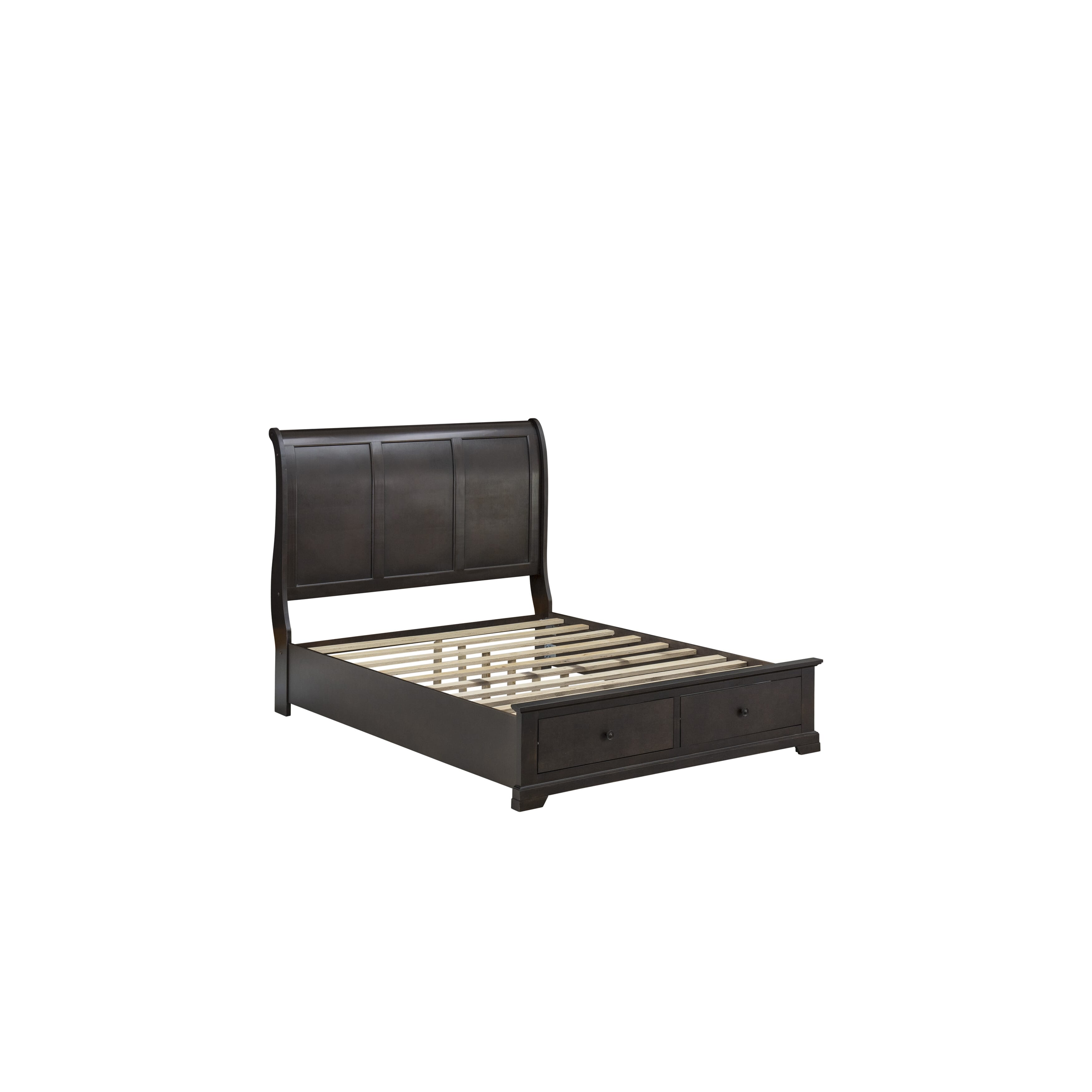 East West Furniture CO21-Q00DM0 Cordova 3-PC Bedroom Set Contains a Platform Bed, Mid Century Modern Mirror and a Bedroom Dresser with 6 Drawers - Wire Brushed Walnut Finish