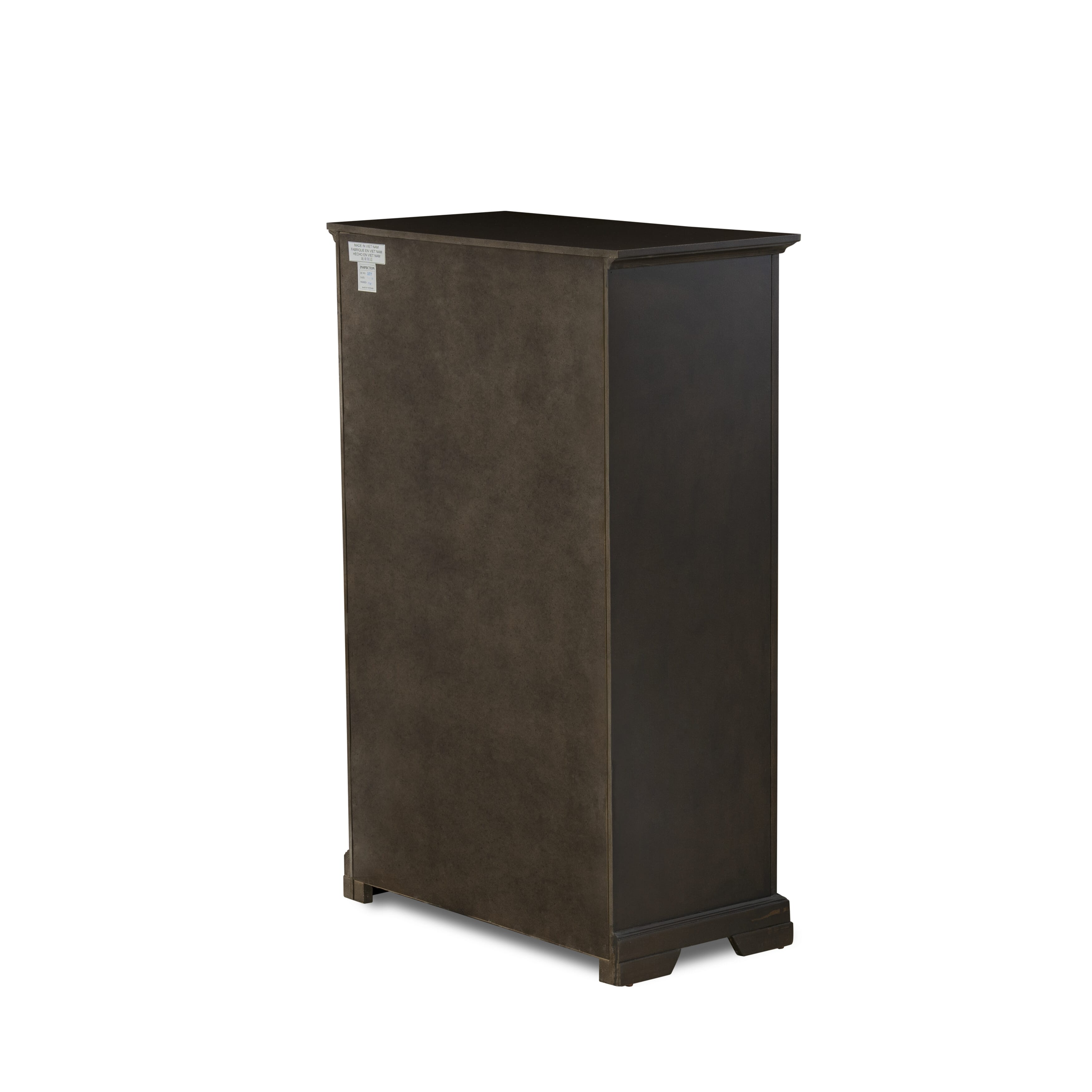 EAST WEST FURNITURE - COC-21 - 1-Pc Cordova Small Chest of Drawers - 6 Drawer Chest, Stable and Sturdy Construction - Wire Brushed Walnut Finish