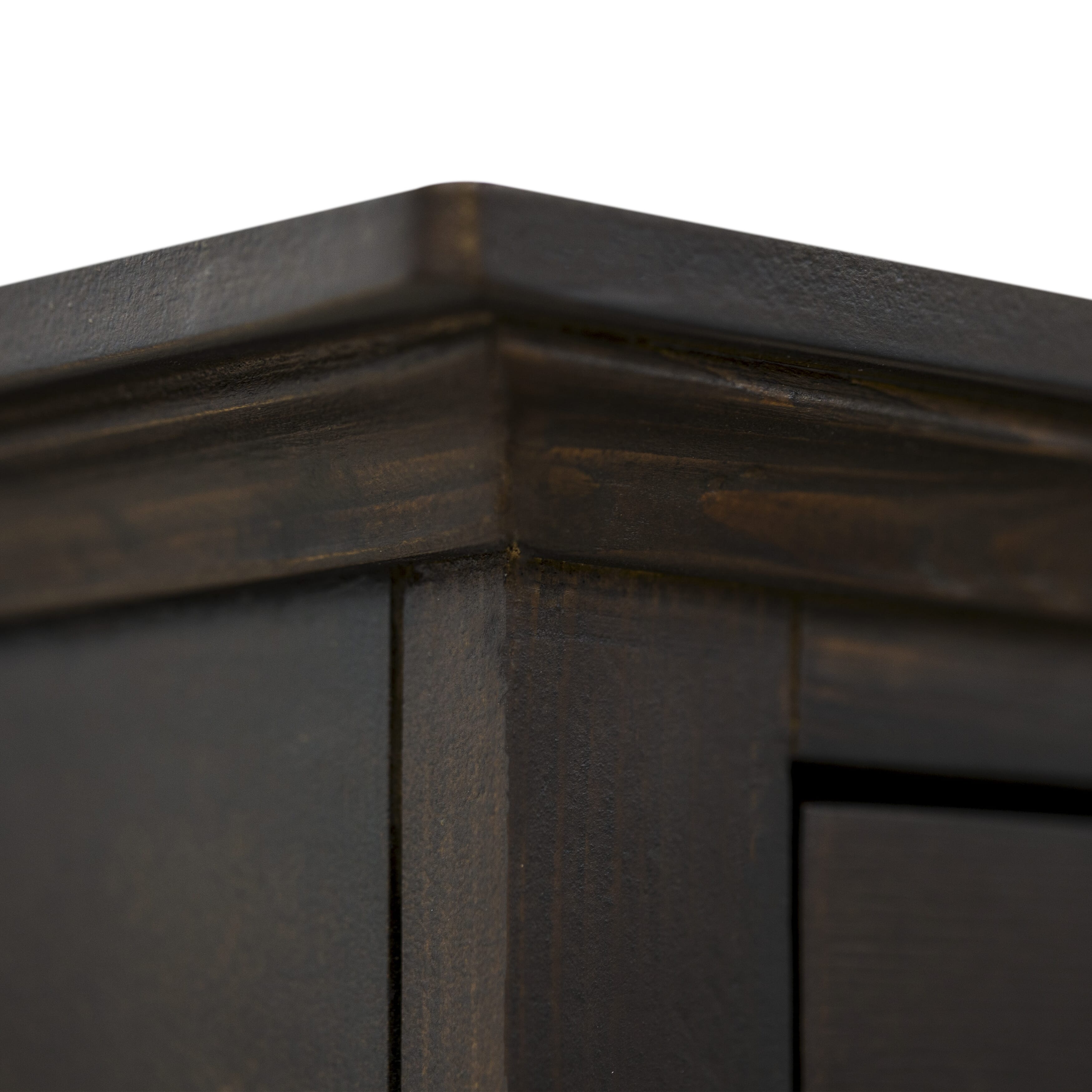 EAST WEST FURNITURE - COC-21 - 1-Pc Cordova Small Chest of Drawers - 6 Drawer Chest, Stable and Sturdy Construction - Wire Brushed Walnut Finish