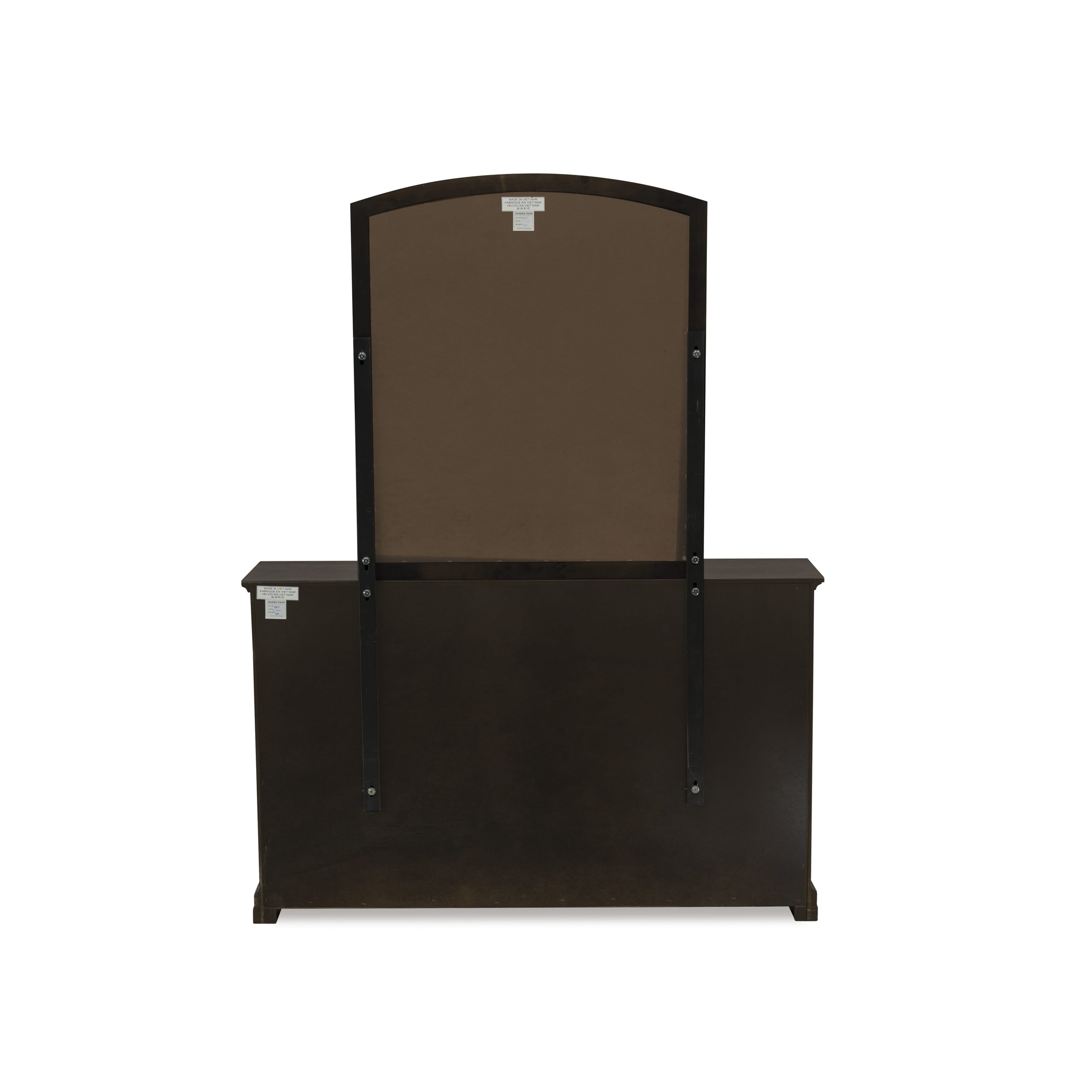 EAST WEST FURNITURE - COD-21 - 1-Piece Cordova Dresser for Bedroom with 7 Drawers - Mid Century Modern Dresser in High Quality Construction - Wire Brushed Walnut Finish