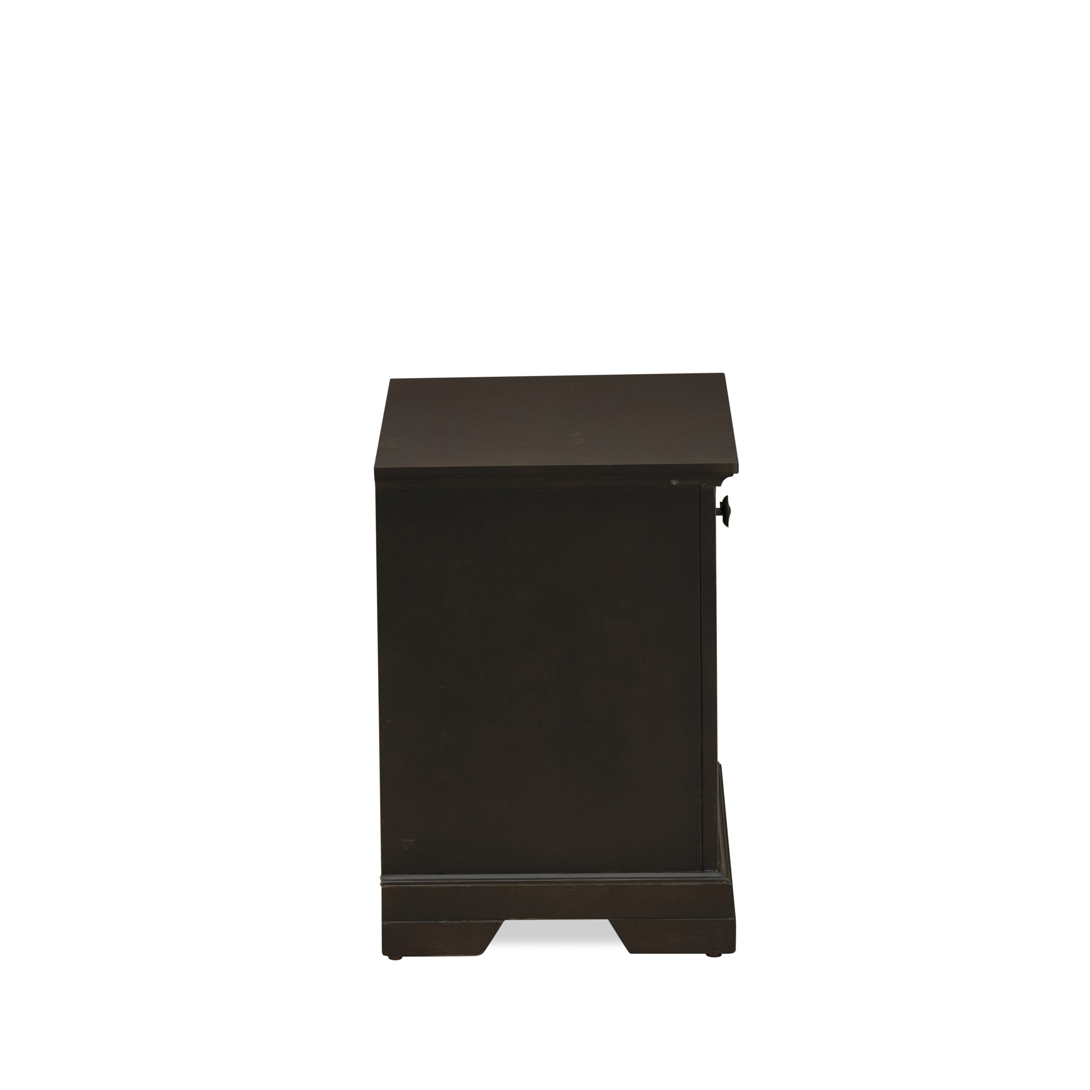 EAST WEST FURNITURE - CON-21 - Mid Century Modern Nightstand with Drawer for any Bedroom, Stable and Sturdy Construction - Wire Brushed Walnut Finish