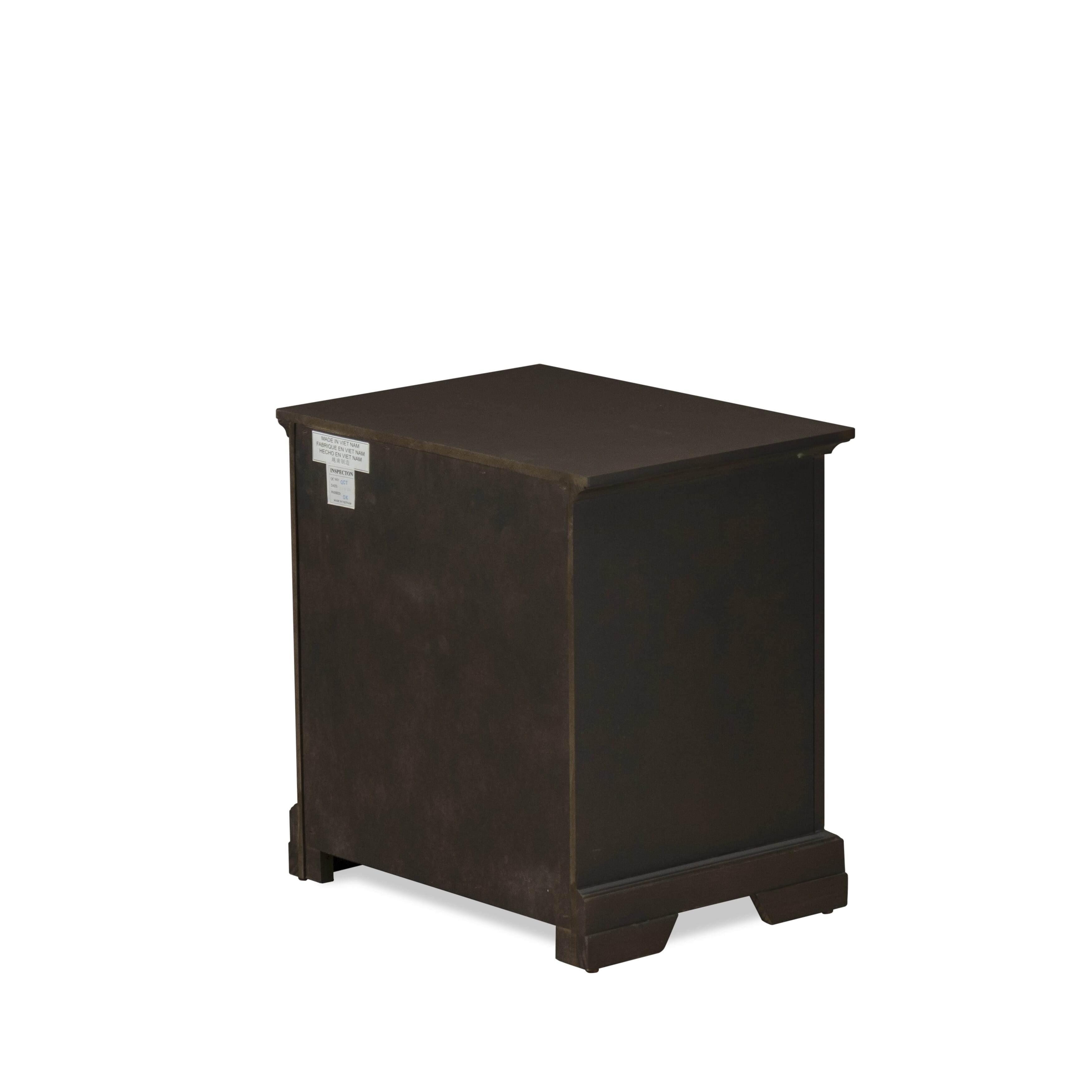 EAST WEST FURNITURE - CON-21 - Mid Century Modern Nightstand with Drawer for any Bedroom, Stable and Sturdy Construction - Wire Brushed Walnut Finish