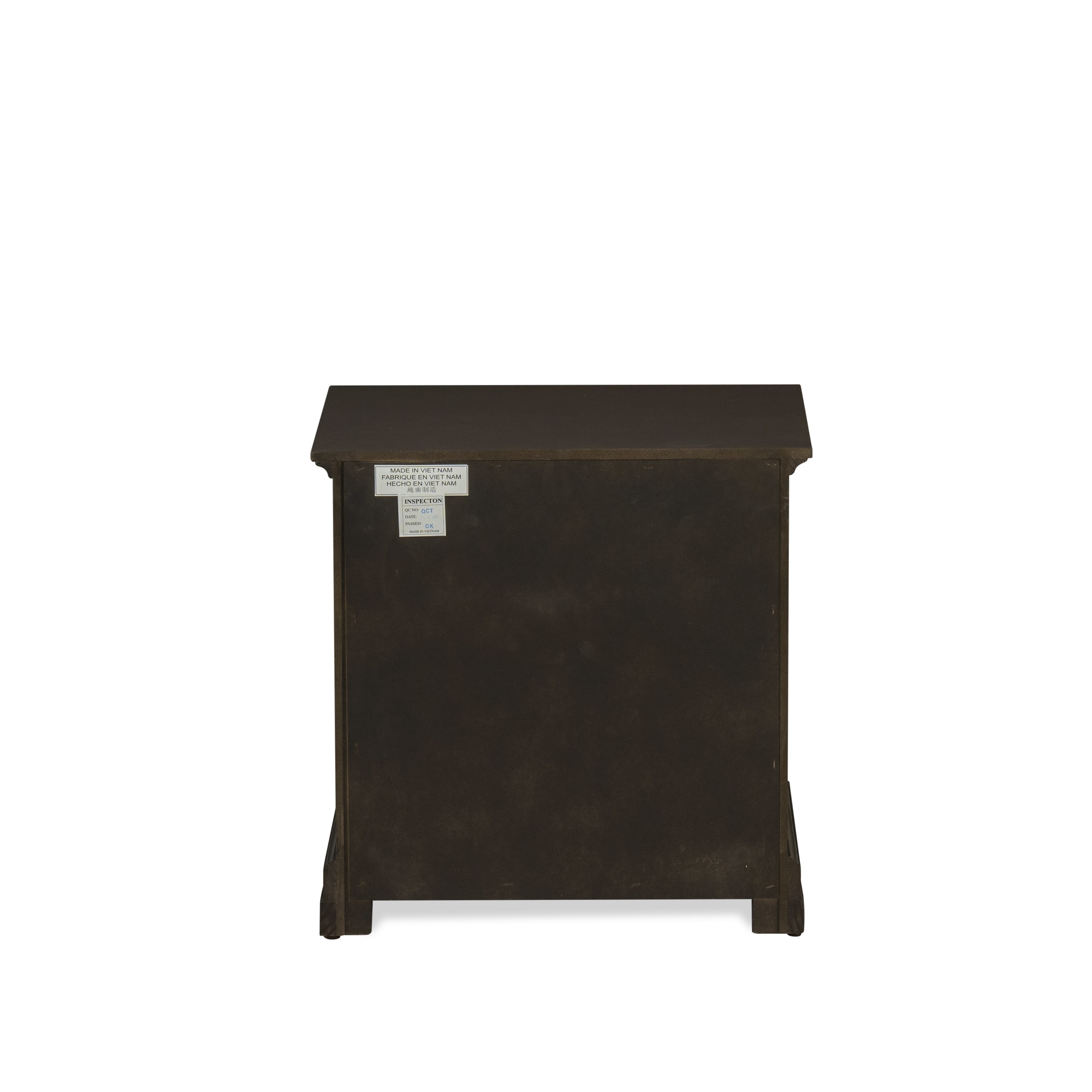 EAST WEST FURNITURE - CON-21 - Mid Century Modern Nightstand with Drawer for any Bedroom, Stable and Sturdy Construction - Wire Brushed Walnut Finish