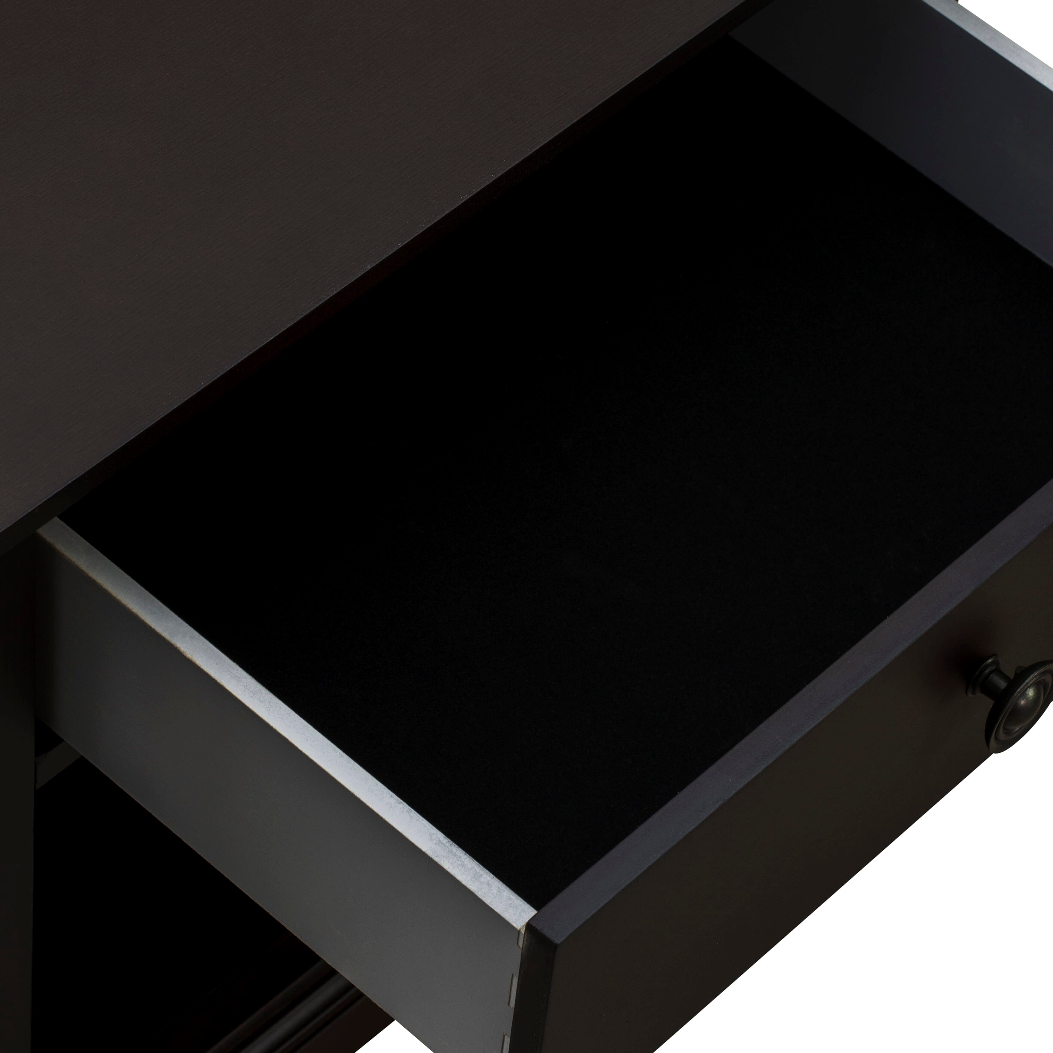 EAST WEST FURNITURE - CON-21 - Mid Century Modern Nightstand with Drawer for any Bedroom, Stable and Sturdy Construction - Wire Brushed Walnut Finish