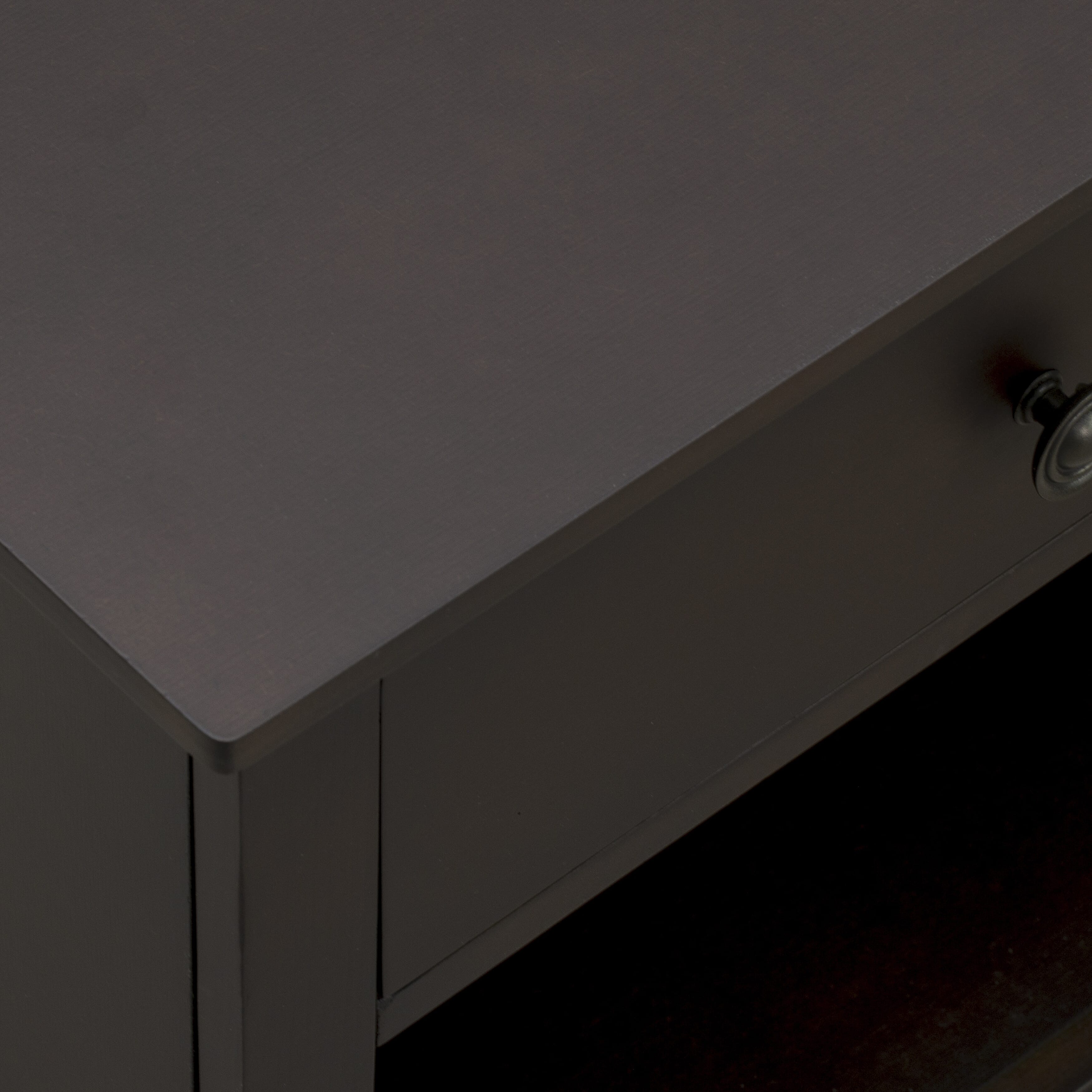 EAST WEST FURNITURE - CON-21 - Mid Century Modern Nightstand with Drawer for any Bedroom, Stable and Sturdy Construction - Wire Brushed Walnut Finish