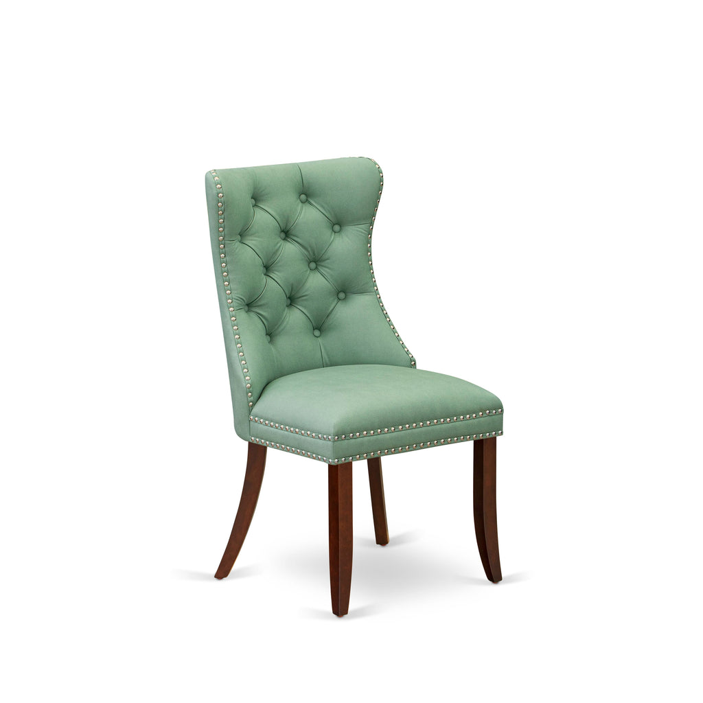 East West Furniture NFDA5-MAH-22 5 Piece Dining Set Consists of a Rectangle Wooden Table with Removable leaf and 4 Upholstered Chairs, 32x54 Inch, Mahogany