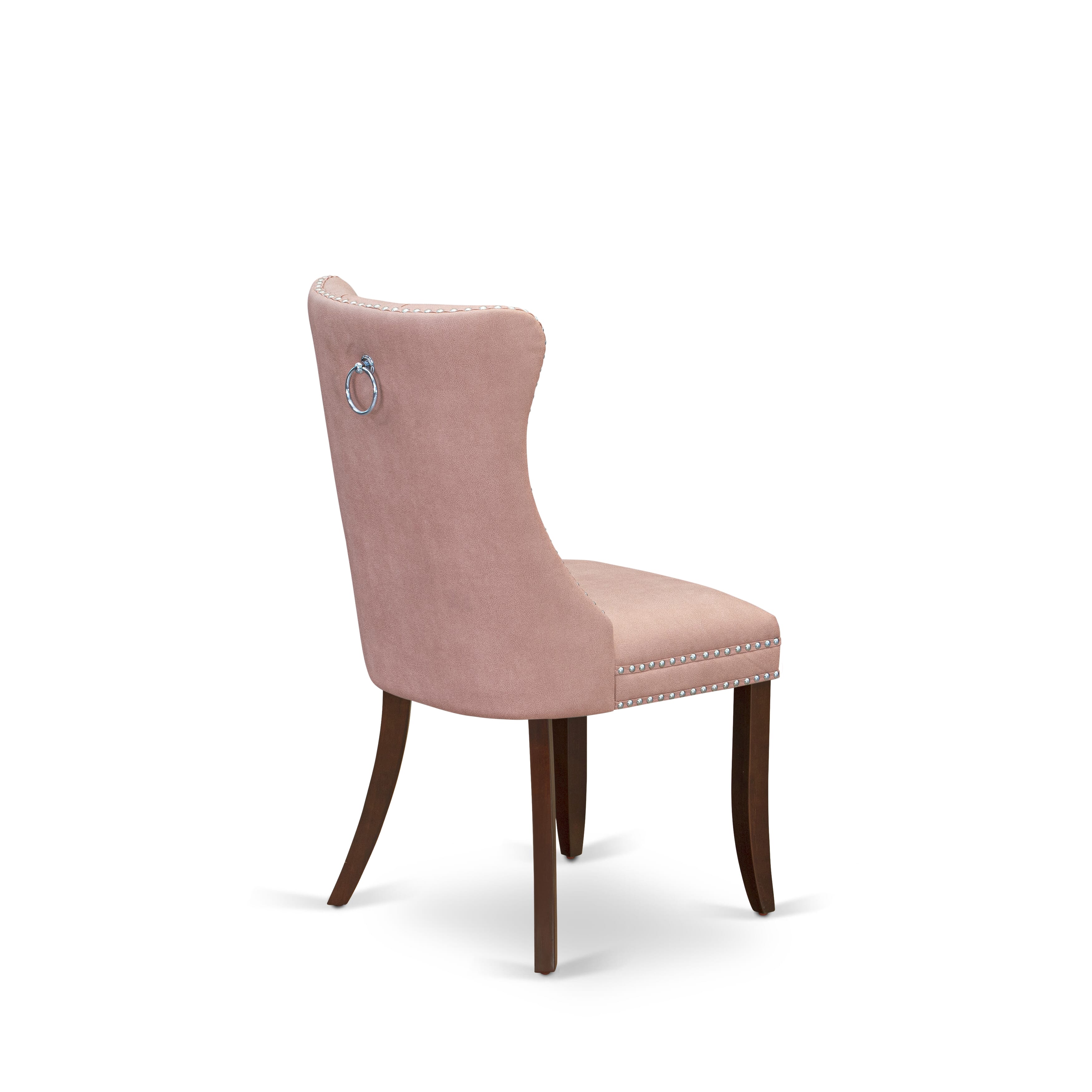 East West Furniture DODA7-MAH-23 7 Piece Kitchen Table Set Includes a Rectangle Dining Table with Removable leaf and 6 Upholstered Chairs, 42x78 Inch, Mahogany