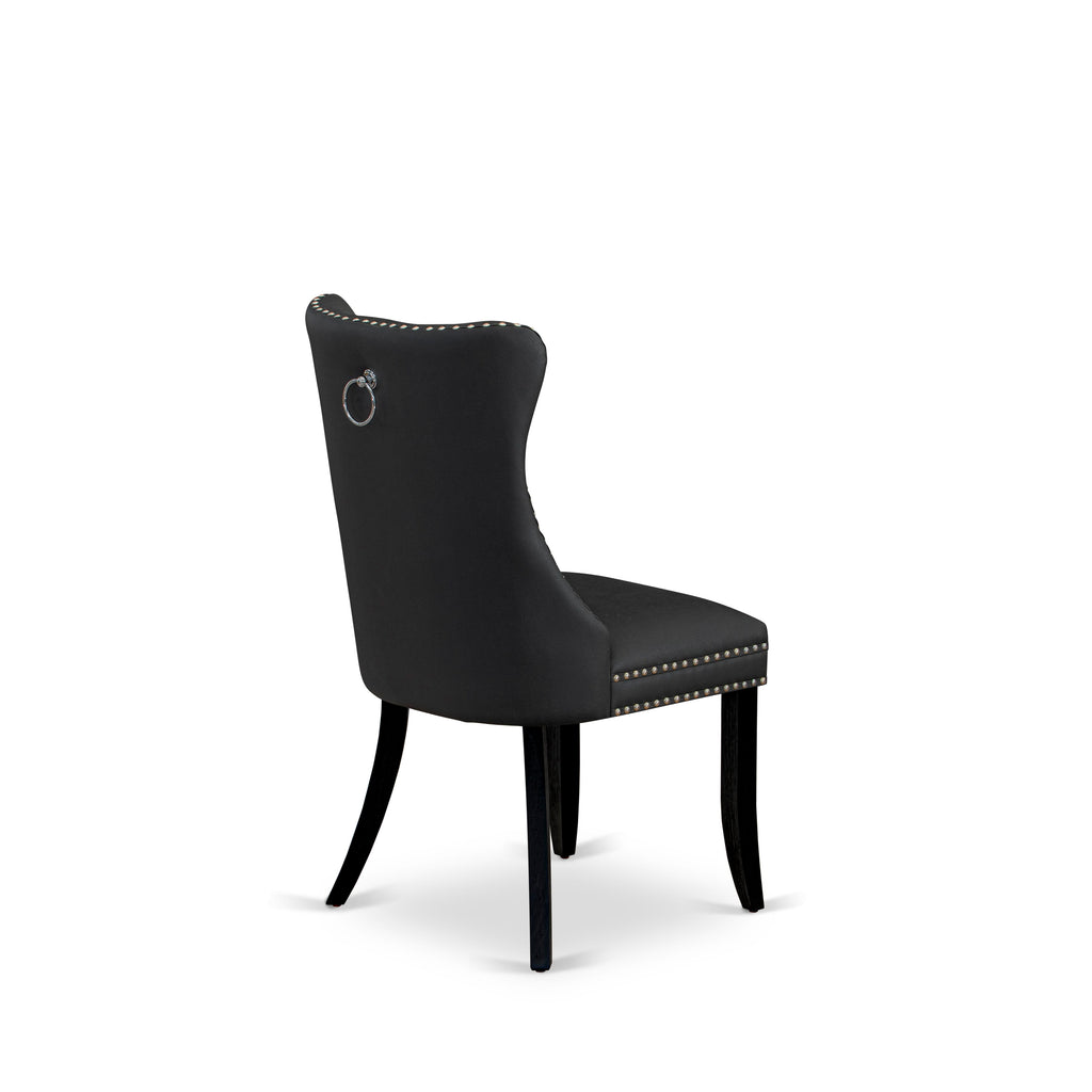 Juego de mesa de comedor de 5 piezas Luxe East West Furniture X02DA-206-12: una mesa de comedor rectangular y un banco de madera