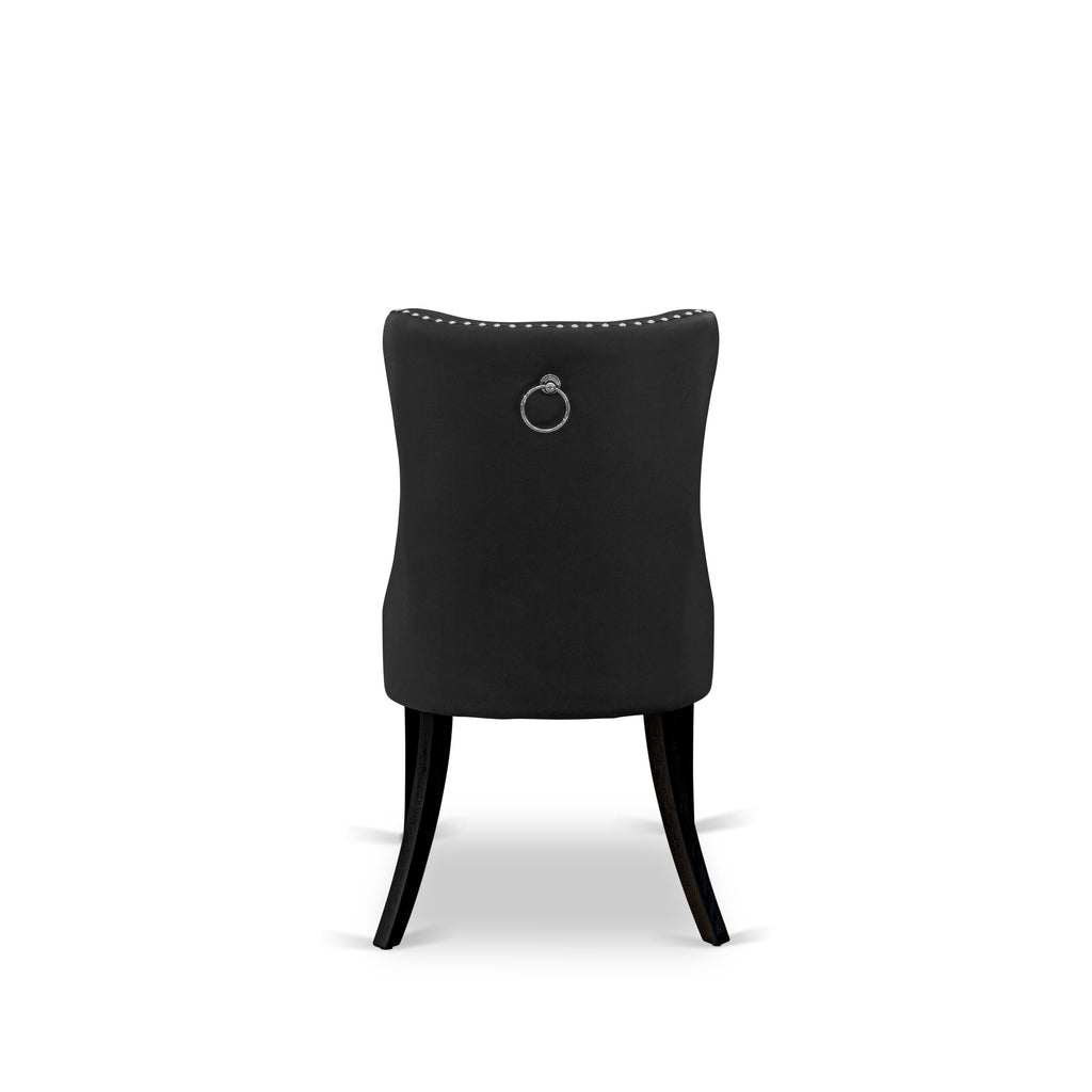 Juego de mesa de comedor de 5 piezas Luxe East West Furniture X02DA-206-12: una mesa de comedor rectangular y un banco de madera