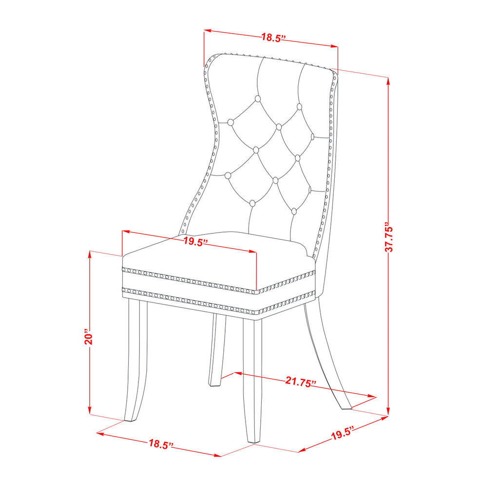 Juego de mesa de comedor de 5 piezas Luxe East West Furniture X02DA-206-12: una mesa de comedor rectangular y un banco de madera