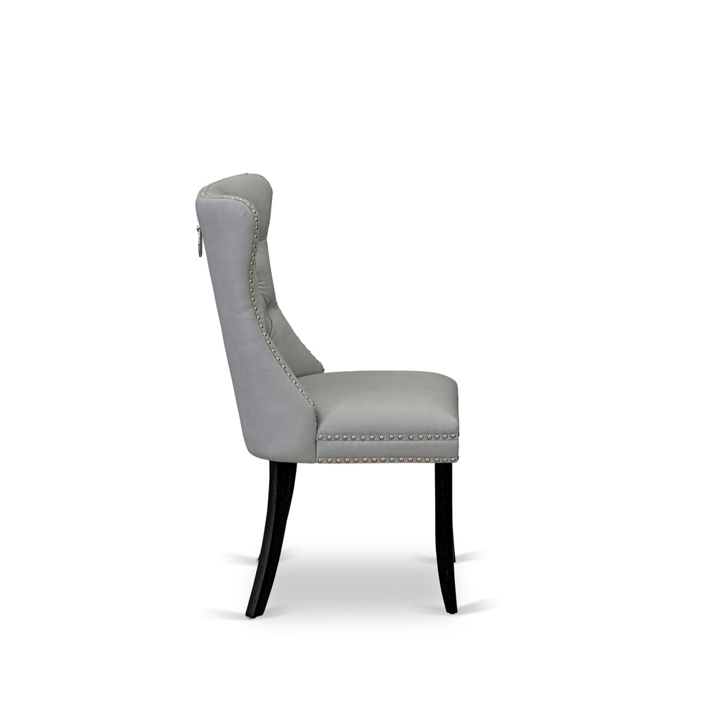 Luxe East West Furniture X02DA-2C6-27 Juego de mesa de comedor moderna de 6 piezas, una mesa de comedor rectangular con una mesa de centro y 2 bancos de madera