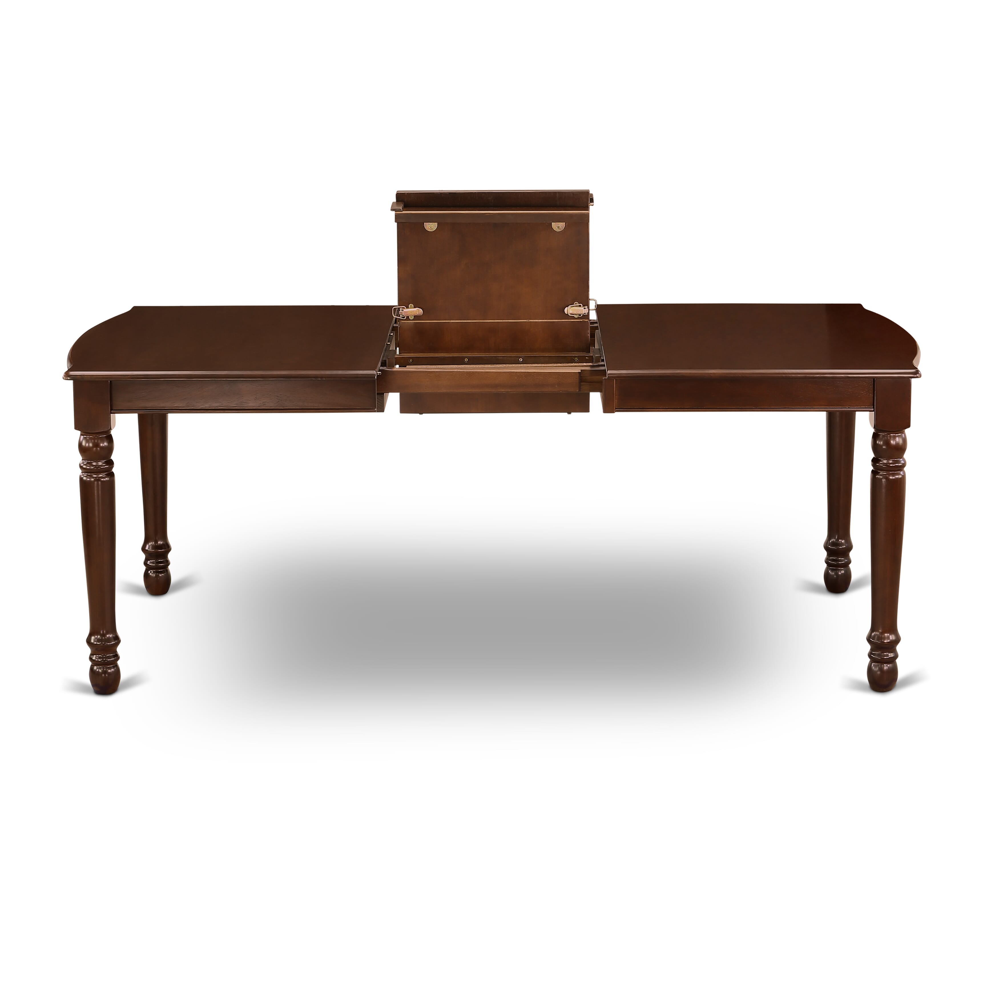 East West Furniture DODA9-MAH-24 9 Piece Dining Table Set Includes a Rectangle Kitchen Table with Removable leaf and 8 Upholstered Chairs, 42x78 Inch, Mahogany
