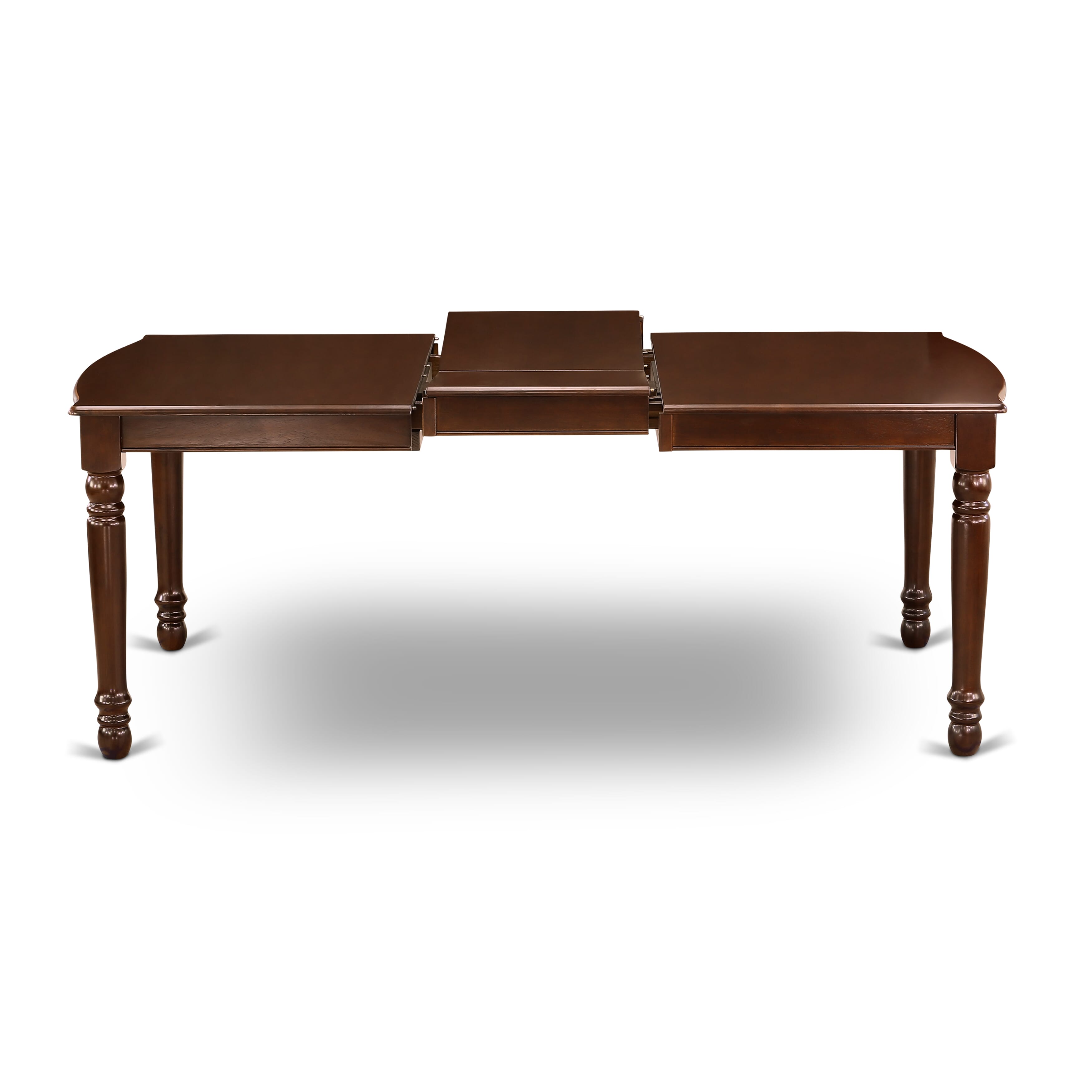 East West Furniture DODA9-MAH-27 9 Piece Dining Set Includes a Rectangle Kitchen Table with Removable leaf and 8 Upholstered Chairs, 42x78 Inch, Mahogany