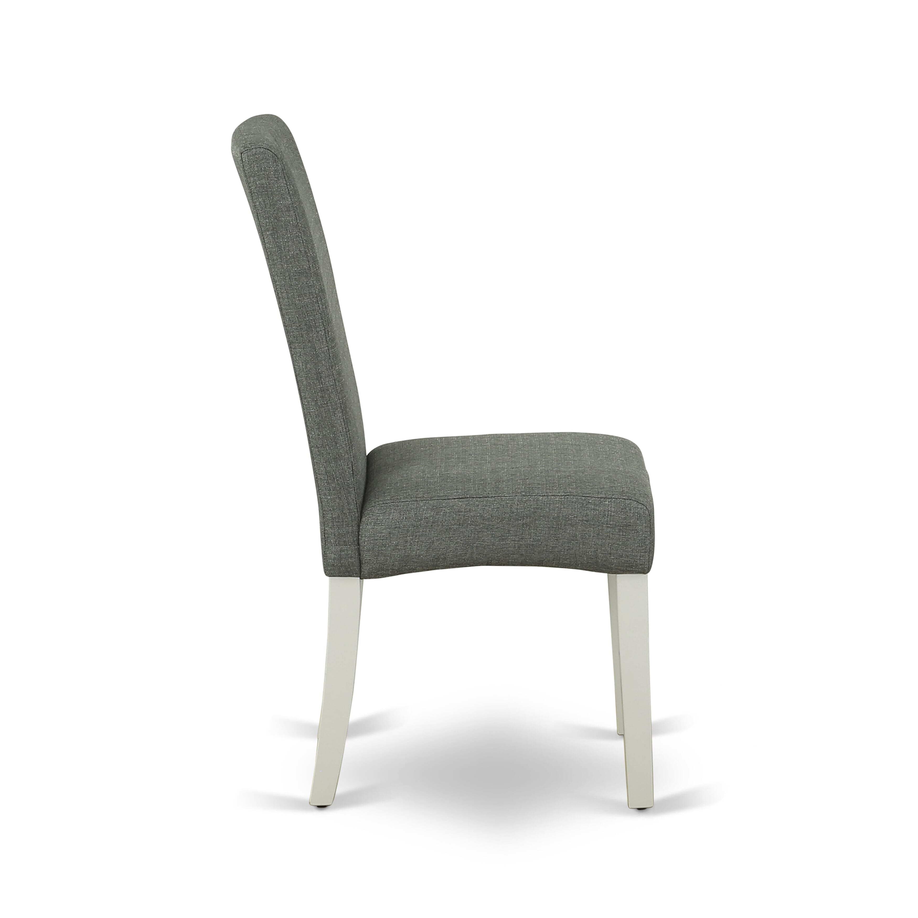 East West Furniture X027DR207-7 7-Piece a Wonderful linen white rectangular Table top and 6 Gorgeous Parson chairs with High Stylish Chair Back, linen white Finish