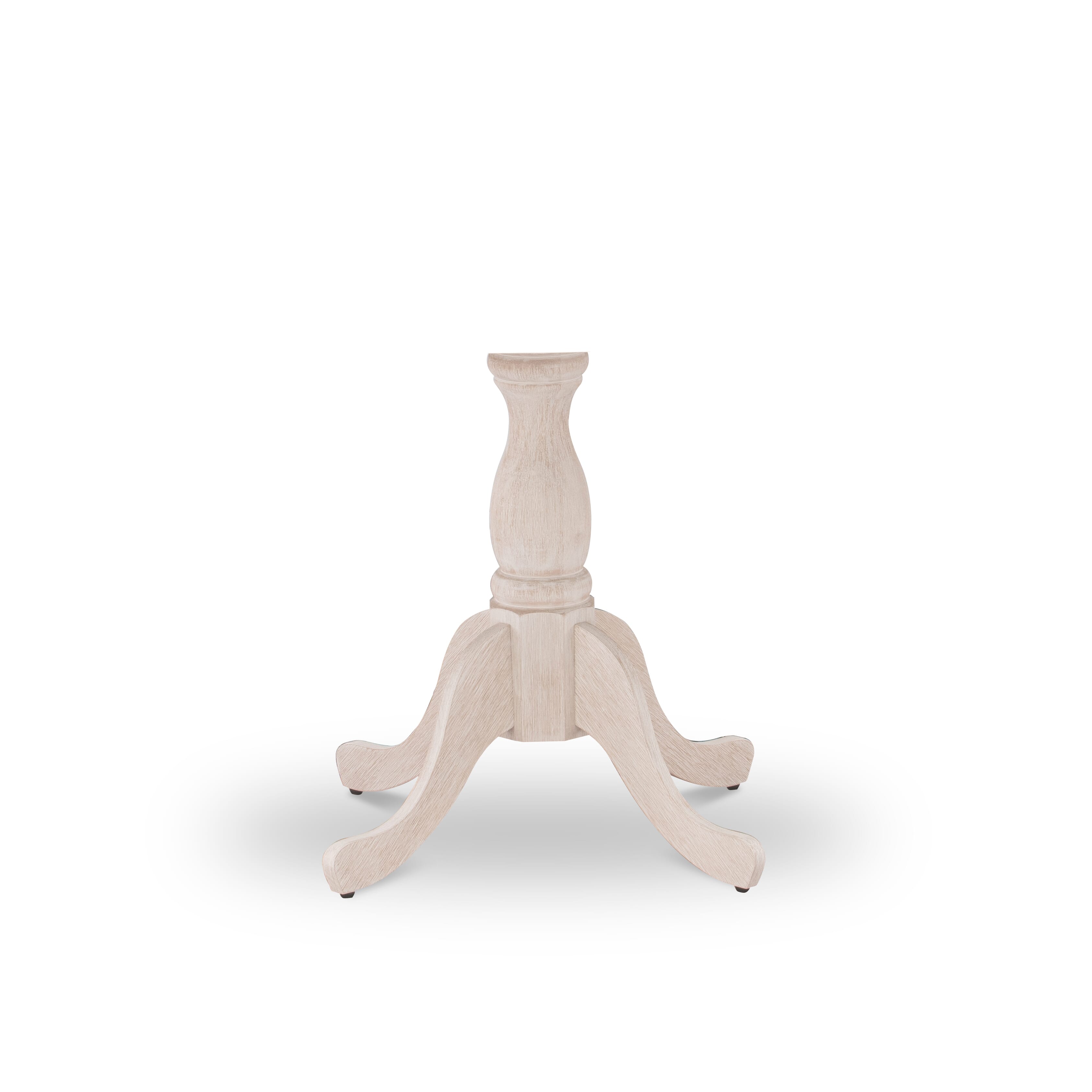 New Dublin Small Pedestal in Wirebrushed Buttercream Finish