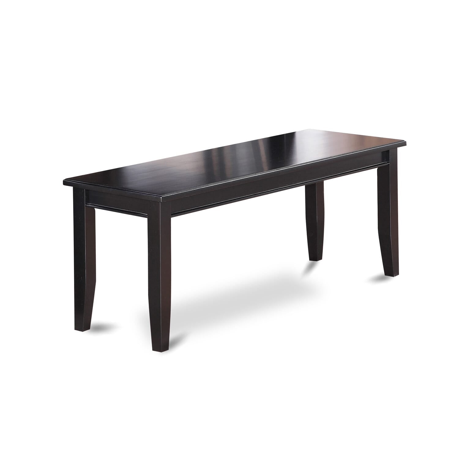 East West Furniture DUDA6-BLK-27 6 Piece Kitchen Table & Chairs Set Consists of a Rectangle Dining Table and 4 Padded Chairs with a Bench, 36x60 Inch, Black