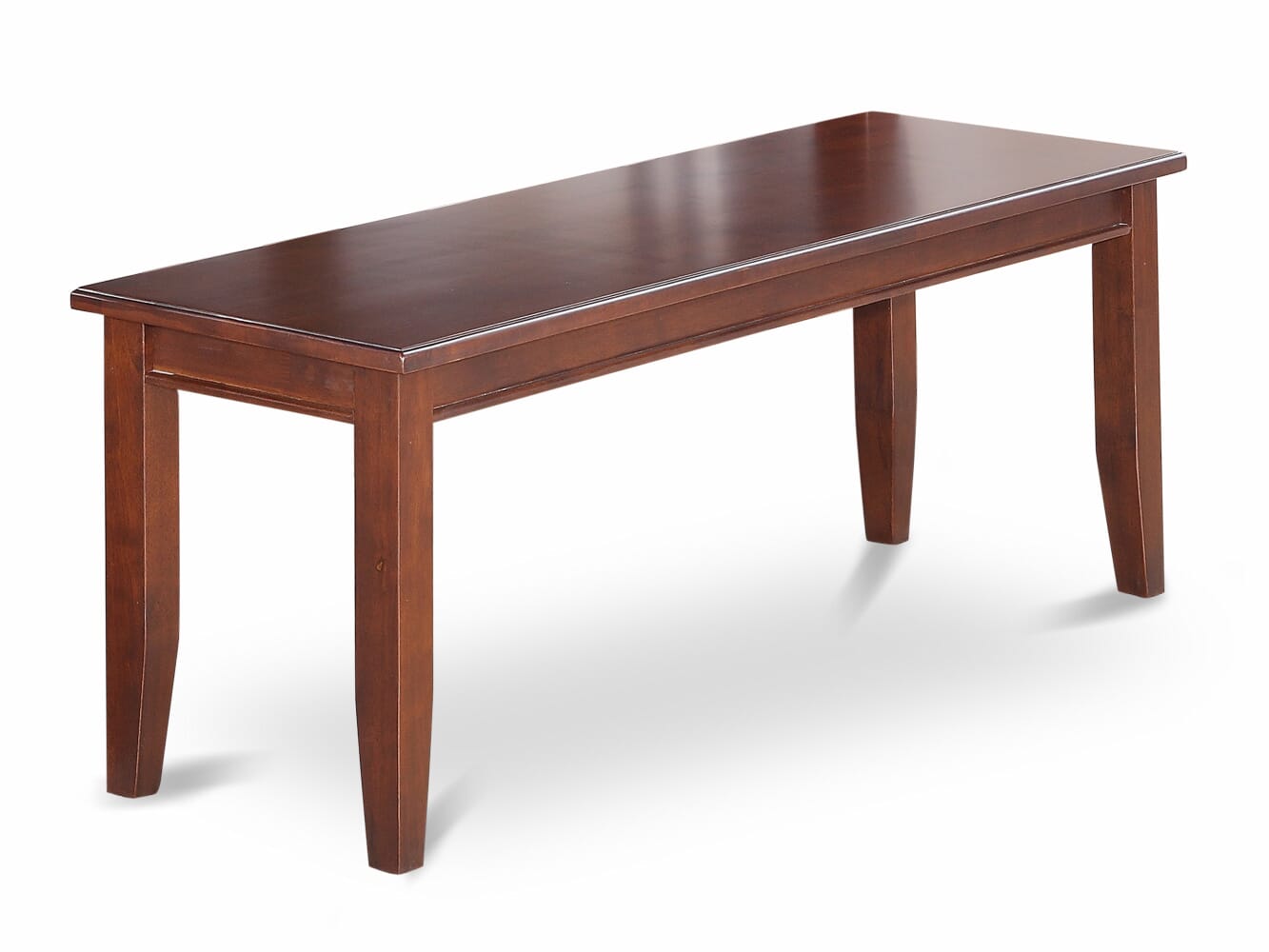East West Furniture DUDA6-MAH-29 6 Piece Dining Set Consists of a Rectangle Kitchen Table and 4 Padded Chairs with a Bench, 36x60 Inch, Mahogany