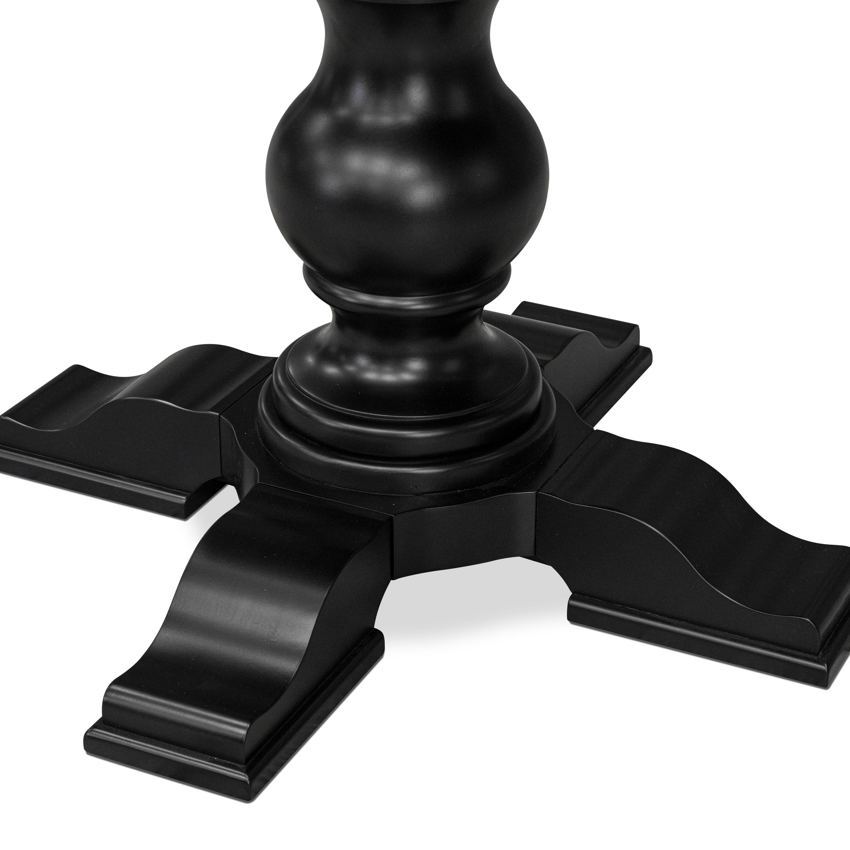 Luxe by East West Furniture � E5T-BCH-TP � A Wooden Dinner Table with an Oval Cherry Tabletop, Butterfly Leaf & Black Finish