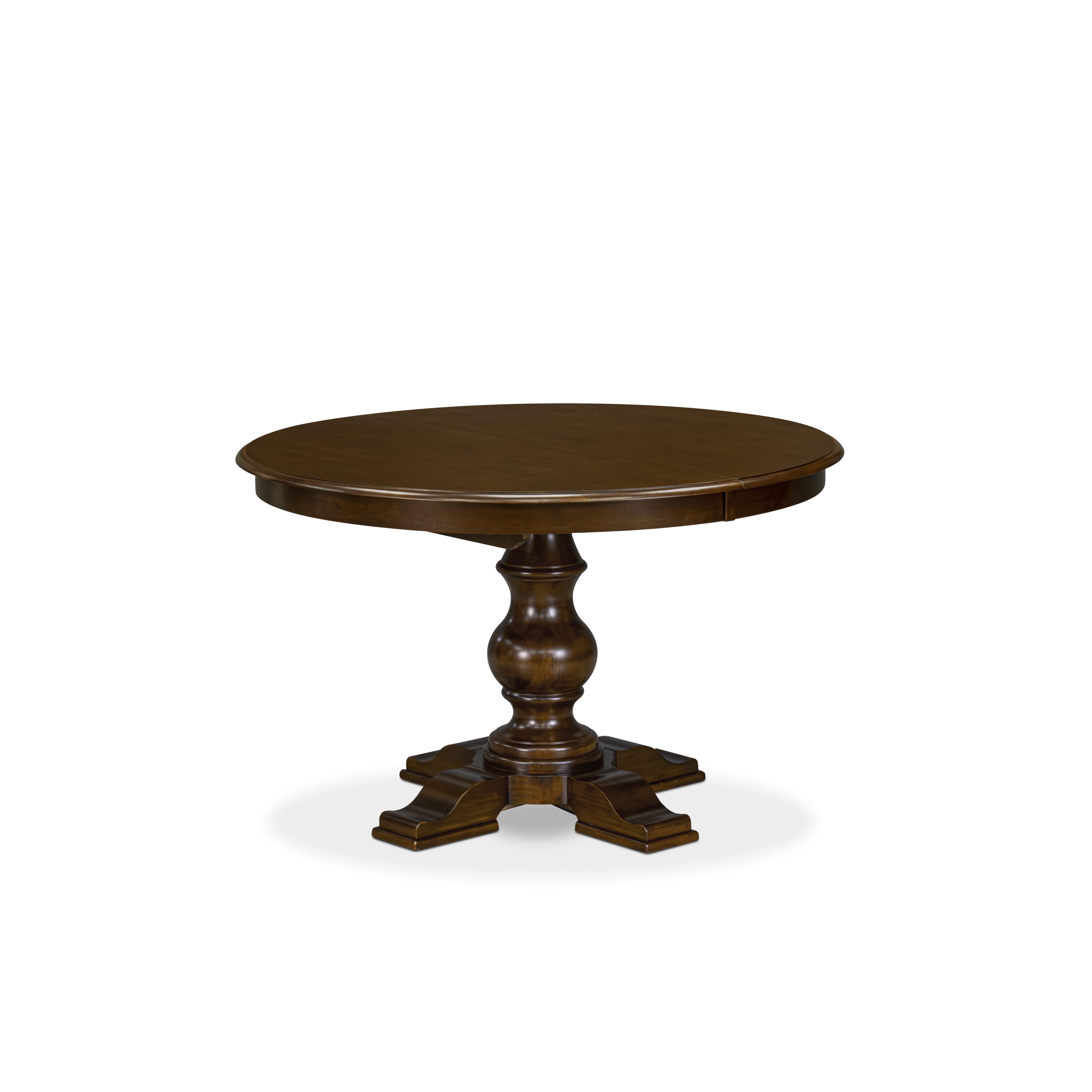 Luxe by East West Furniture - E5T-ESP-TP - A Wooden Mid-Century Dining Table with Butterfly Leaf Oval tabletop � Espresso Finish